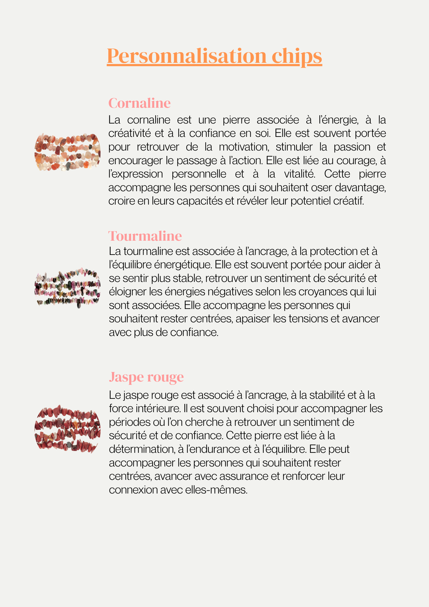 Collier NADÈGE personnalisable - Pierre unique