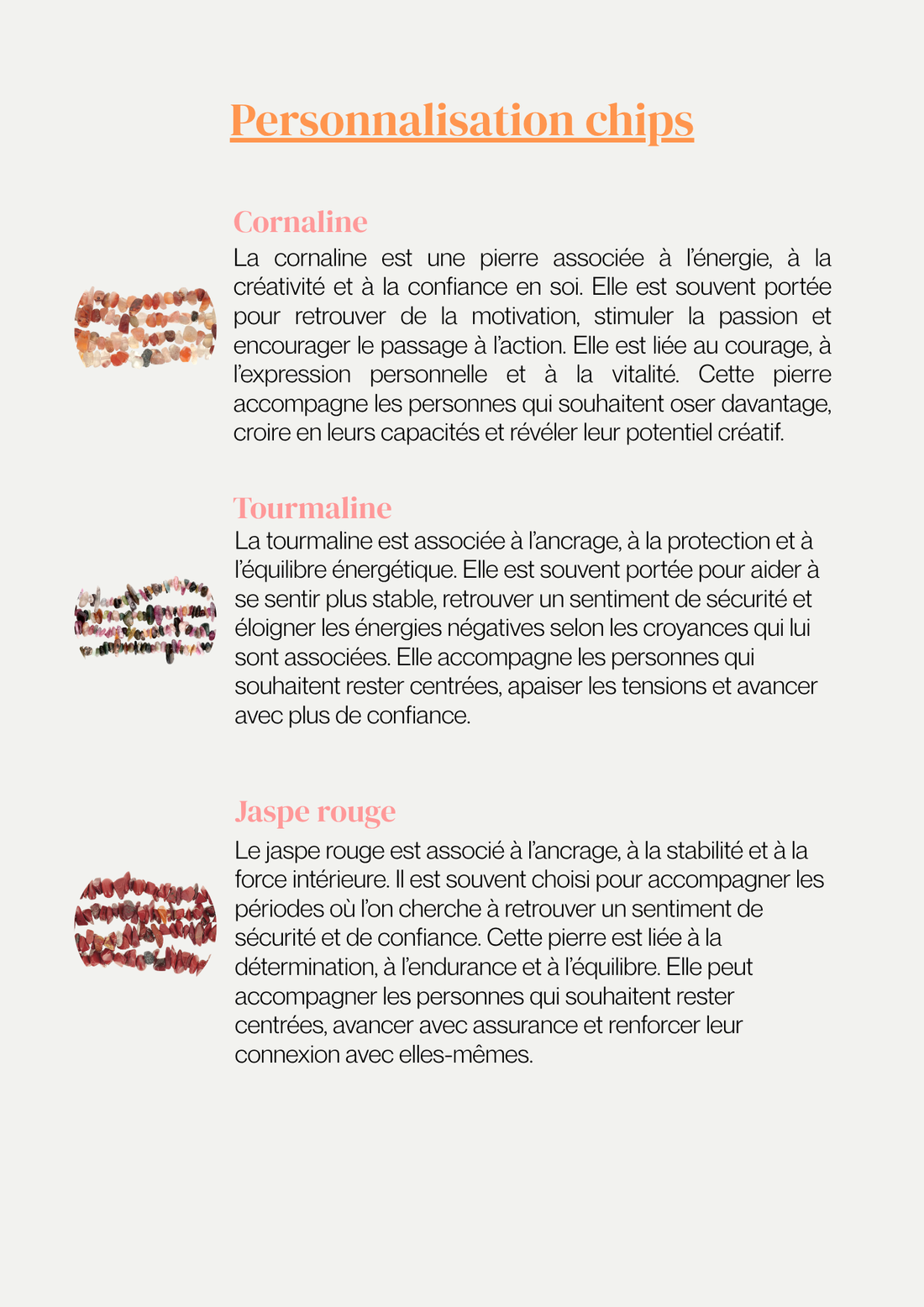 Collier NADÈGE personnalisable - Pierre unique