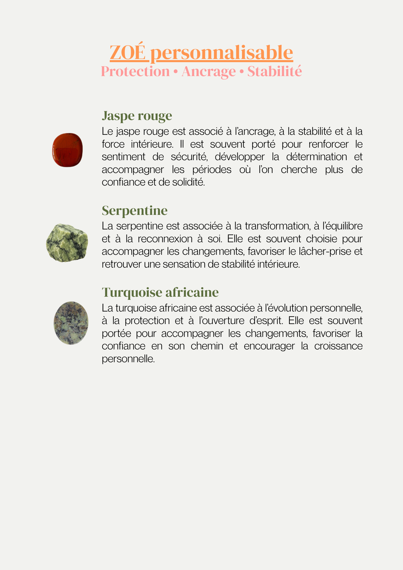Boucles ZOÉ personnalisables