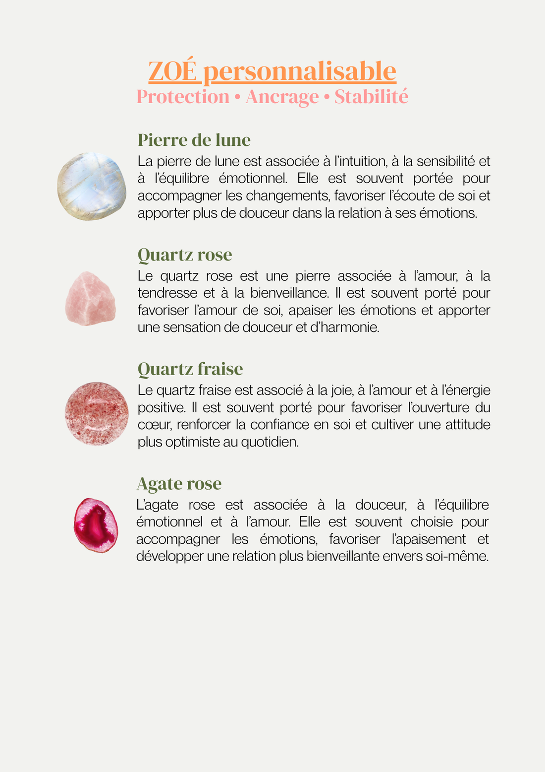 Boucles ZOÉ personnalisables