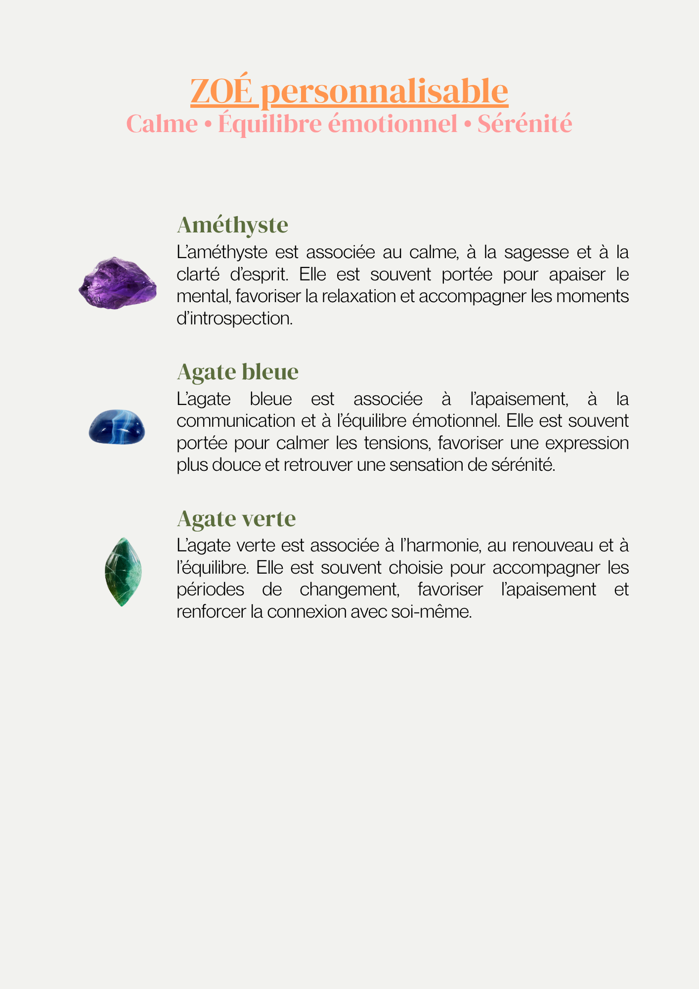 Boucles ZOÉ personnalisables