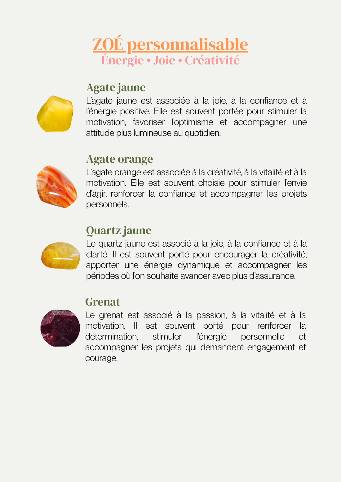 Boucles ZOÉ personnalisables
