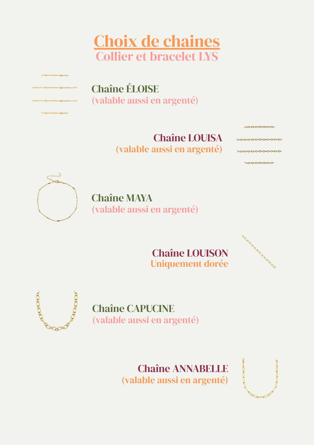 Bracelet LYS personnalisable