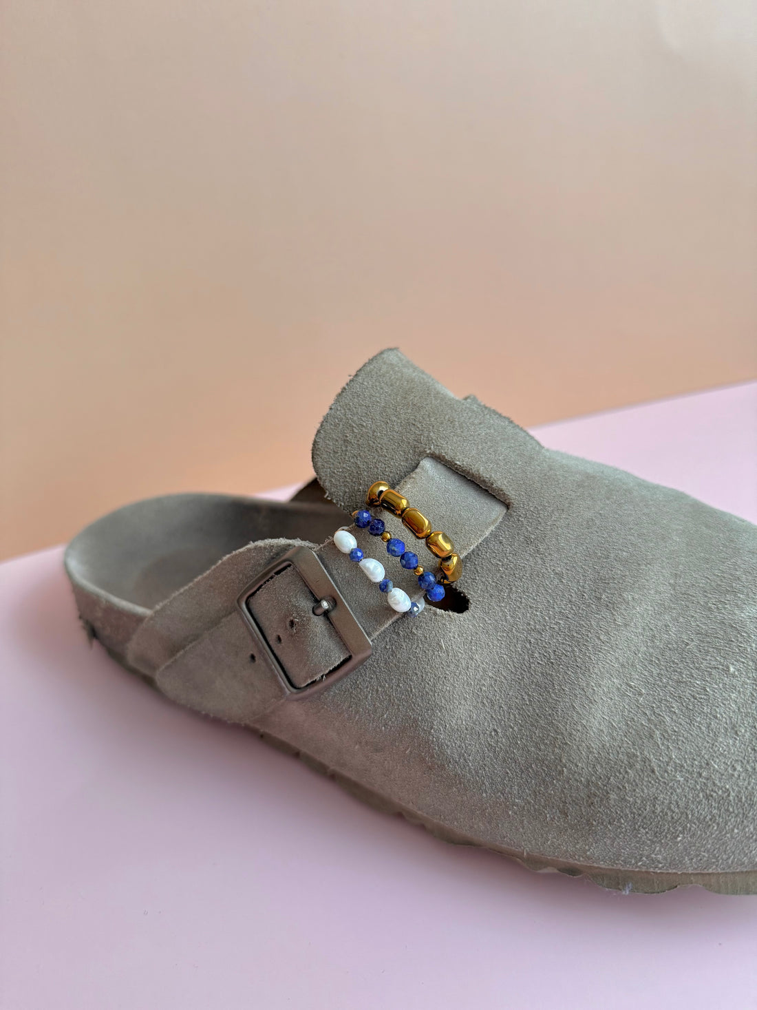 Bagues de birks - Perle d'eau douce & Lapis lazuli