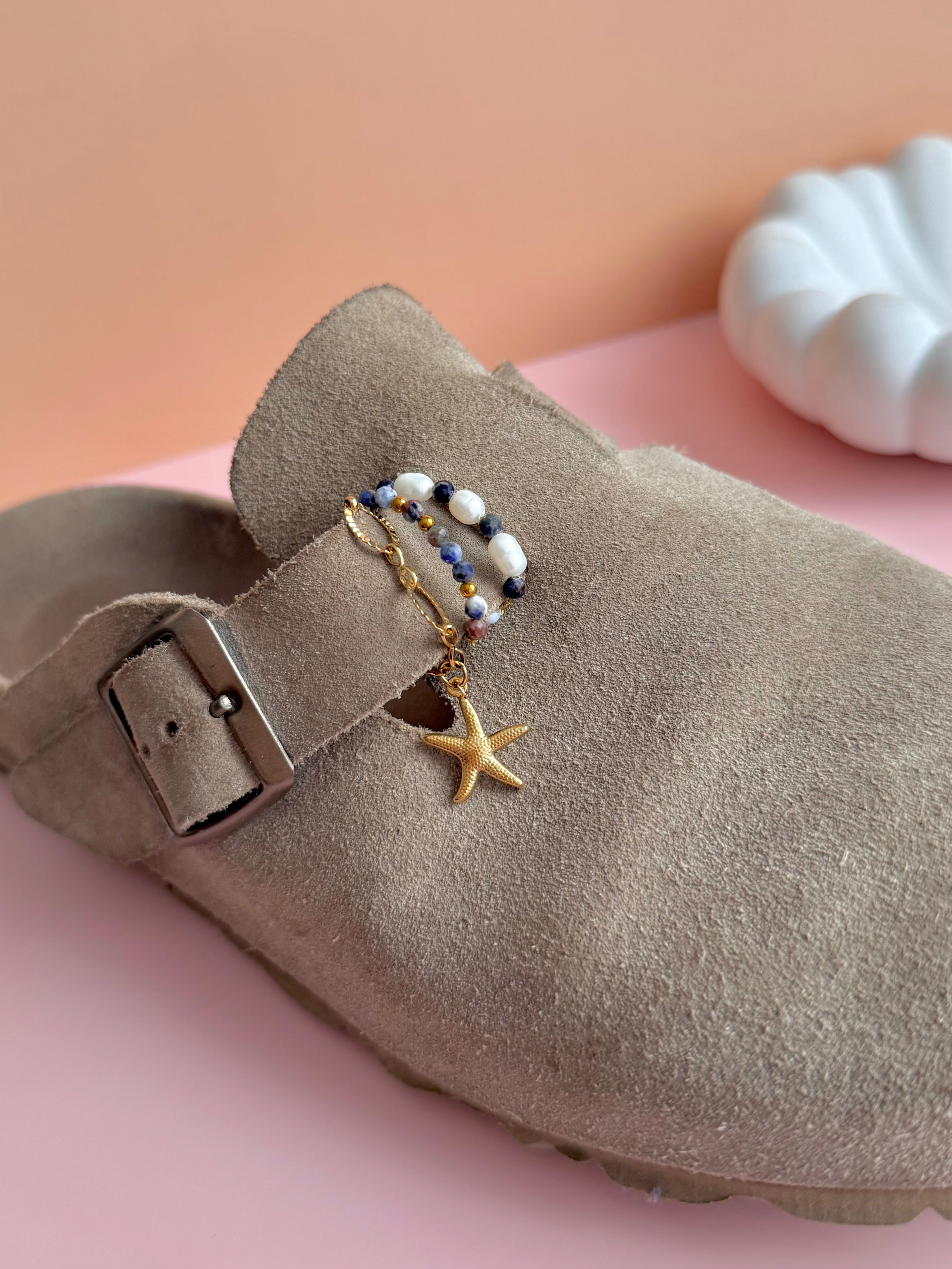 Bagues de birks - Sodalite & Perle d'eau douce