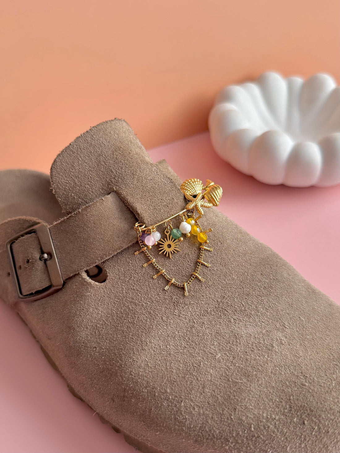 Épingle/broche LAURÈNE - Quarz rose, Améthyste, Aventurine & tutti quanti