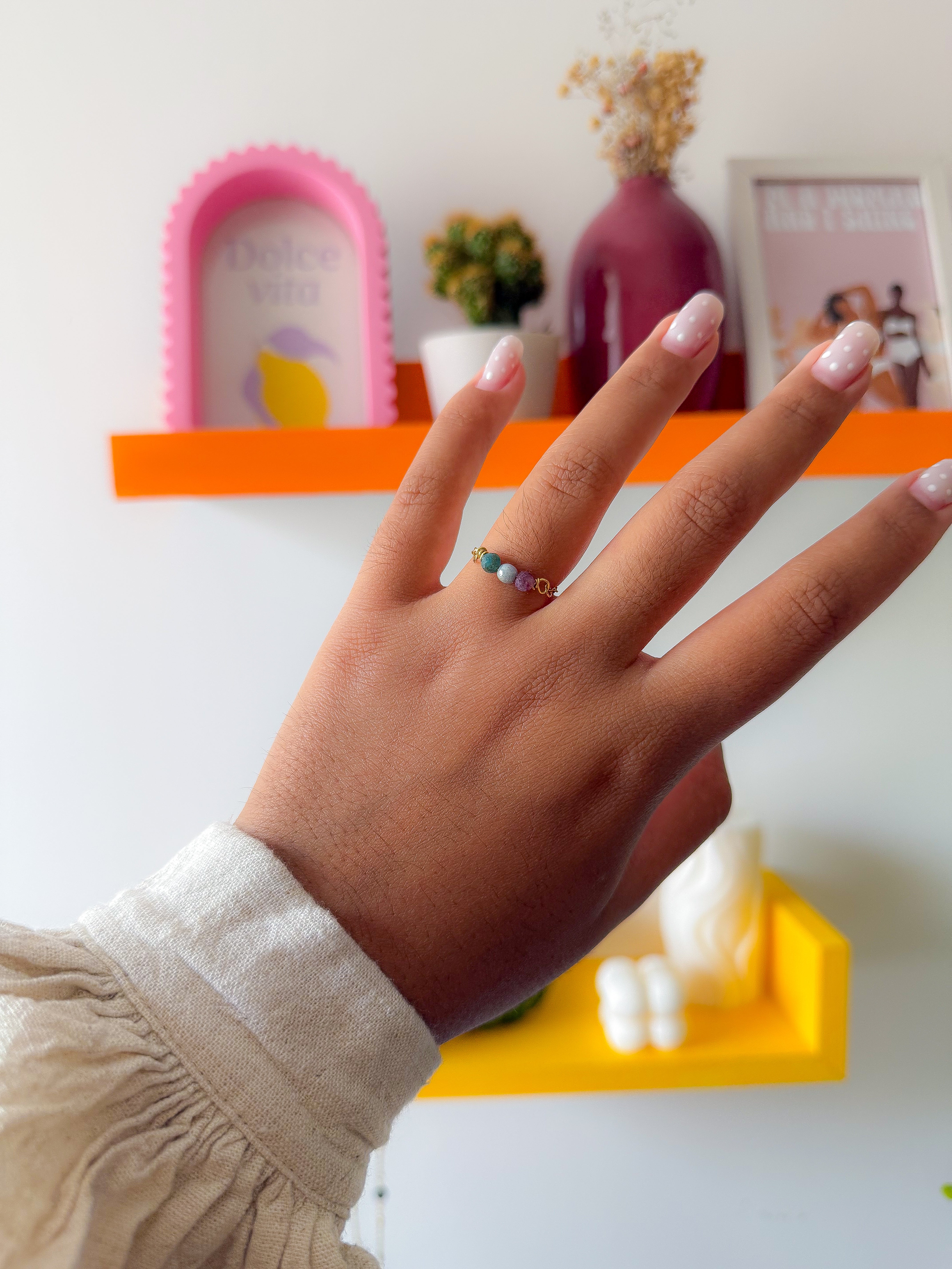 Bague ESMÉE 4mm base chaine personnalisable
