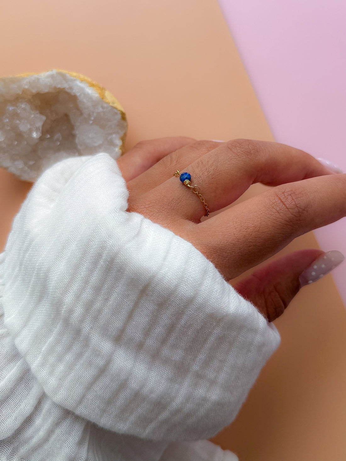 Bague ESMÉE 4mm base chaine personnalisable