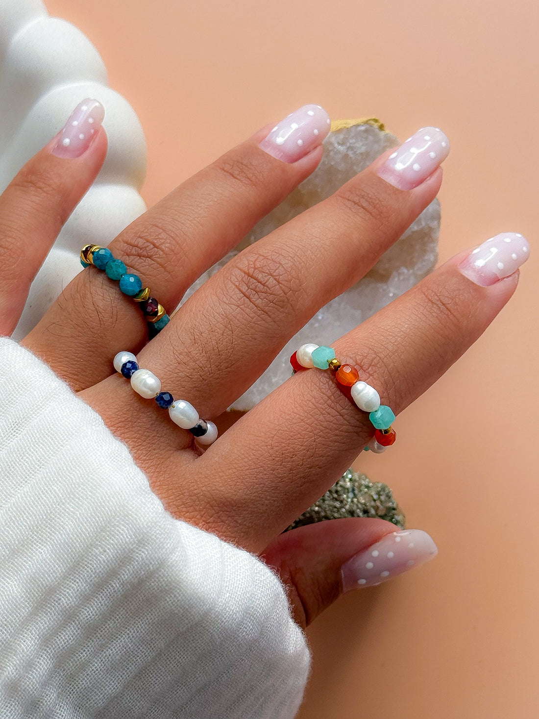 Bague CONSTANCE 4mm base pierres personnalisable
