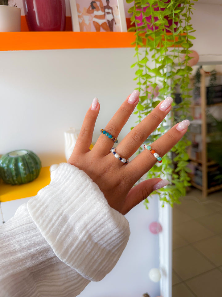 Bague CONSTANCE 4mm base pierres personnalisable