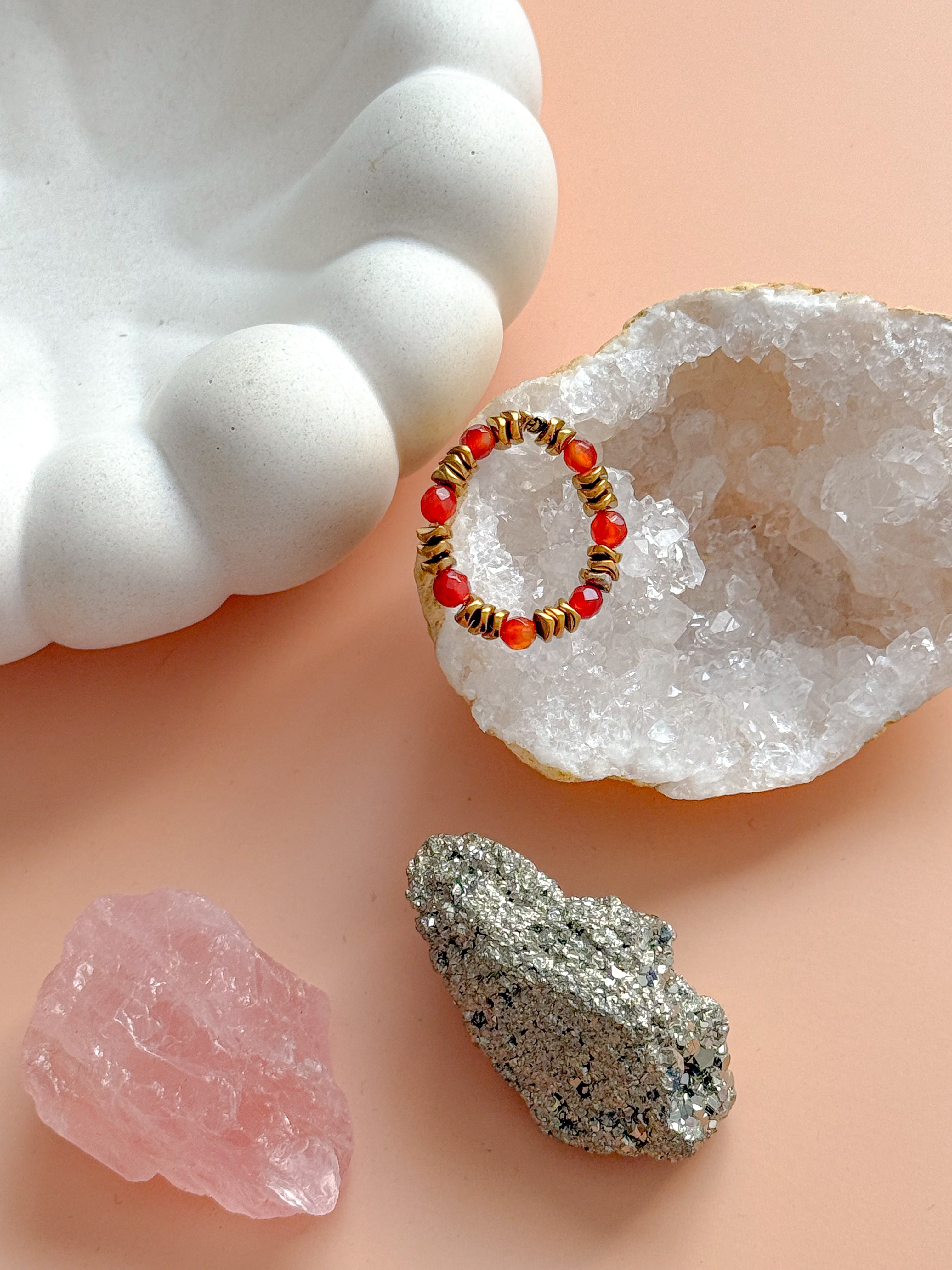 Bague CONSTANCE 4mm base pierres personnalisable