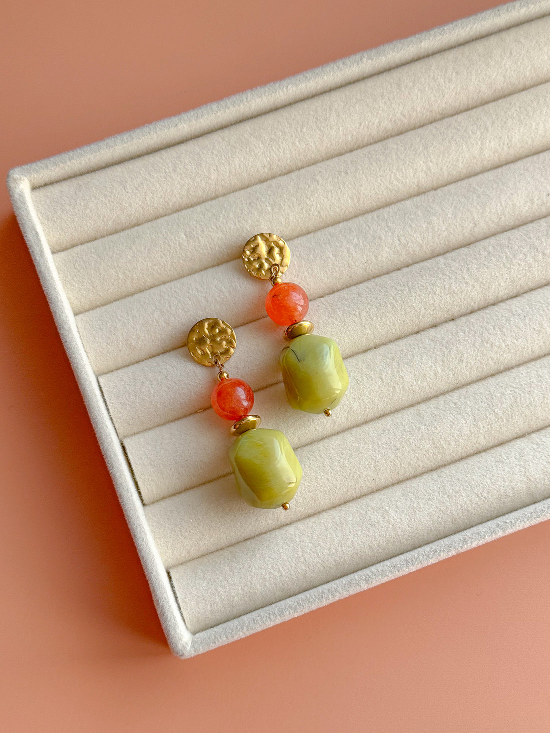 Boucles PASCALE Quartz orange - Expression personnelle & confiance en soi