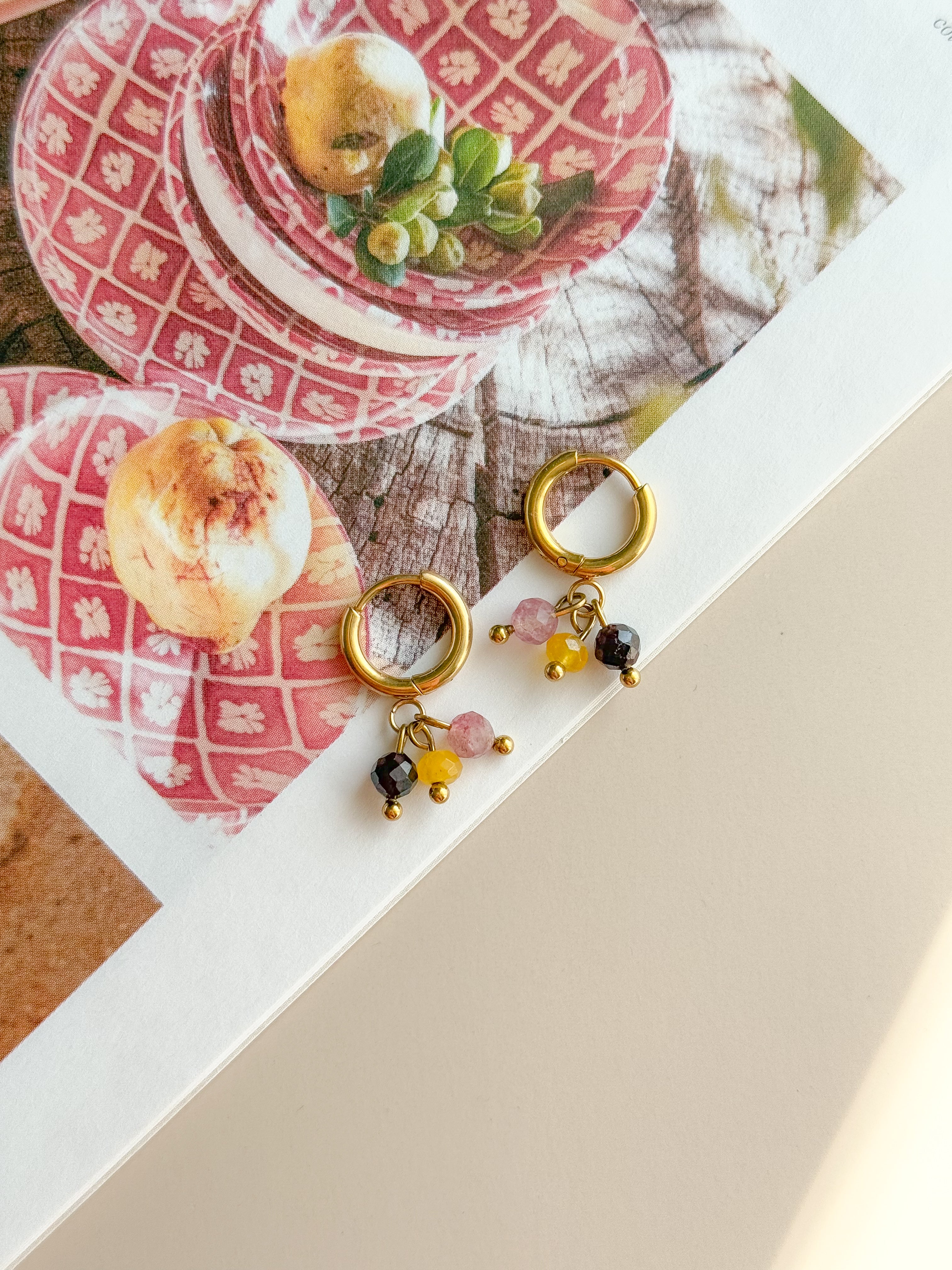 Boucles ZOÉ Trio de Quartz - Amour de soi, stabilité & énergie positive