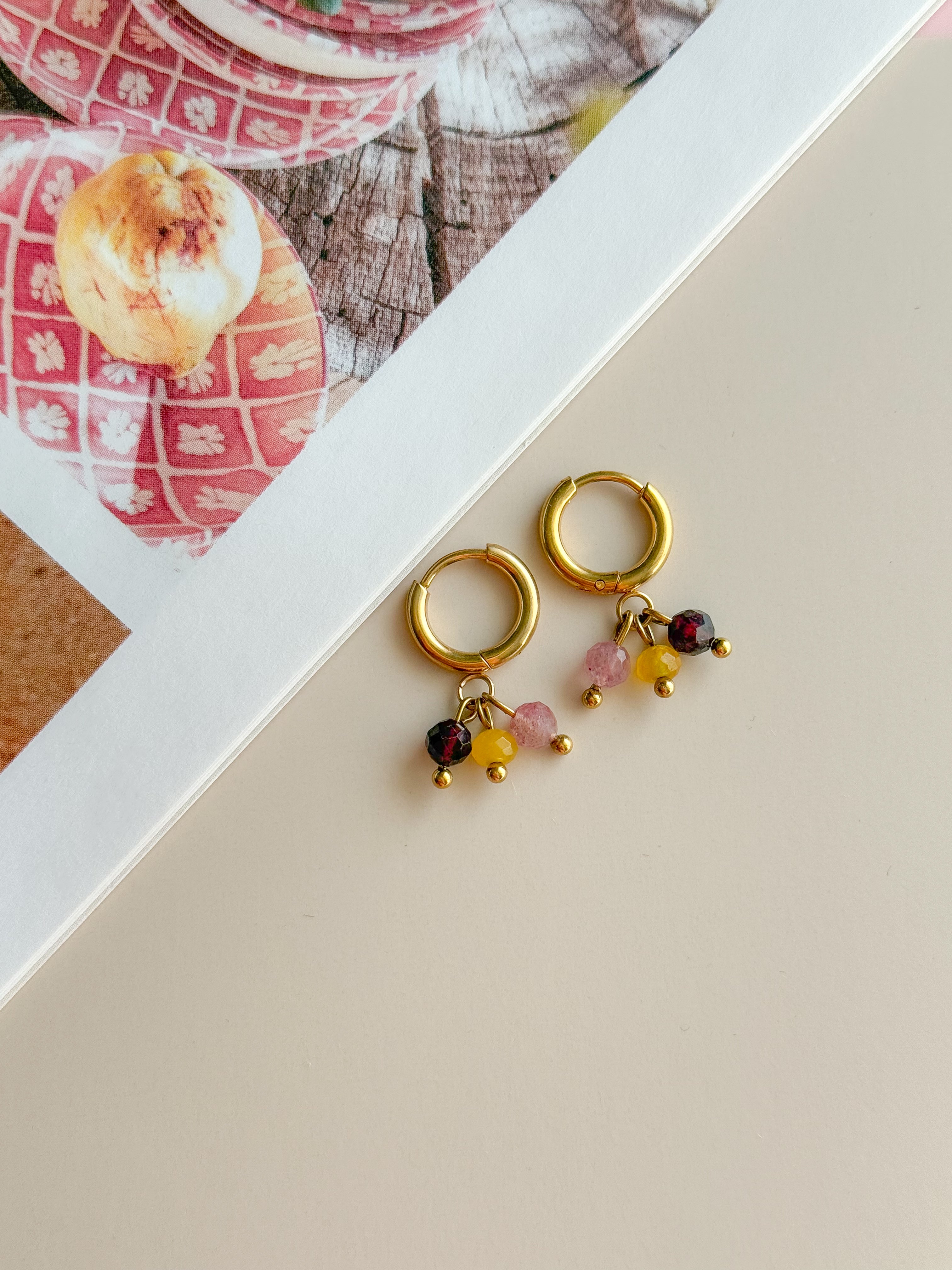 Boucles ZOÉ Trio de Quartz - Amour de soi, stabilité & énergie positive