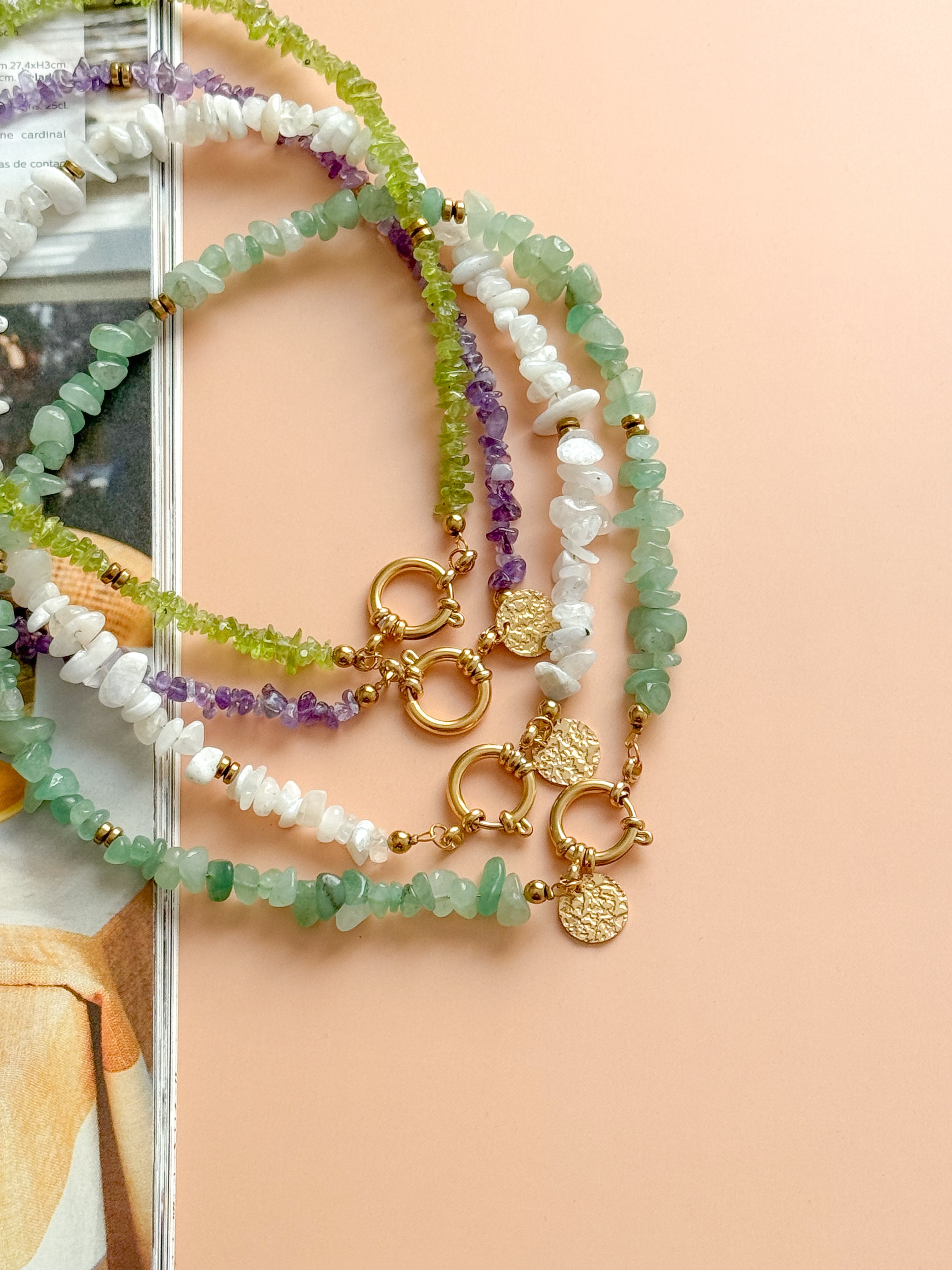 Collier NADÈGE personnalisable - Pierre unique