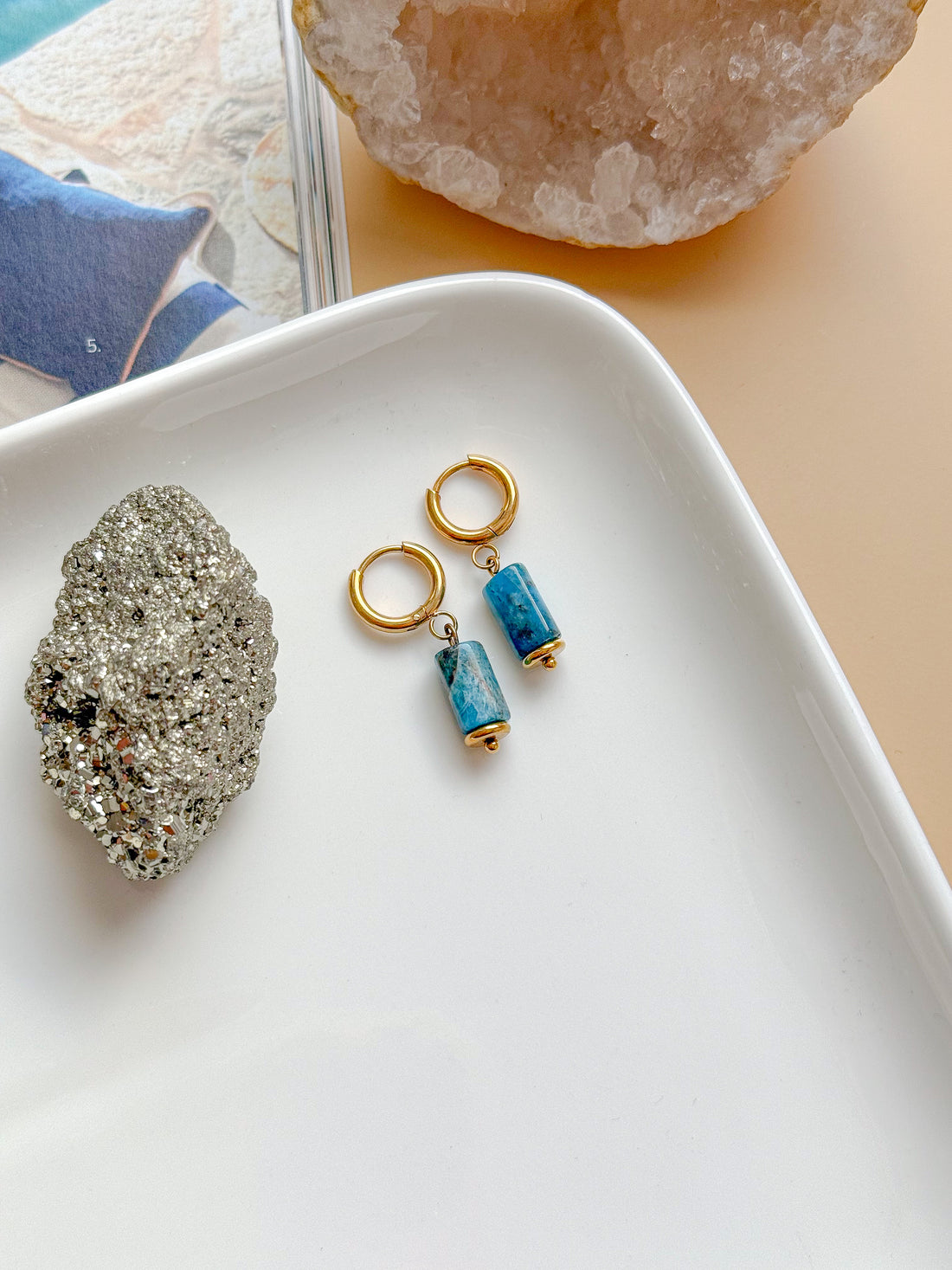 Boucles AURÉLIA Apatite - Clarté mentale, concentration, expression de soi