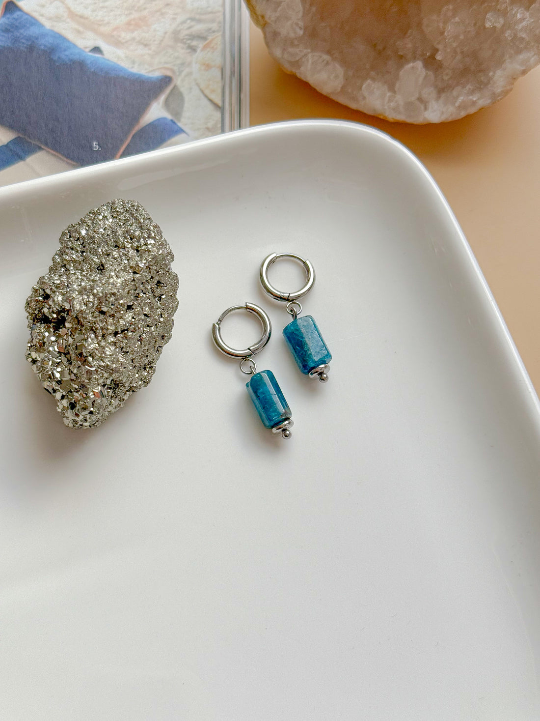 Boucles AURÉLIA Apatite - Clarté mentale, concentration, expression de soi