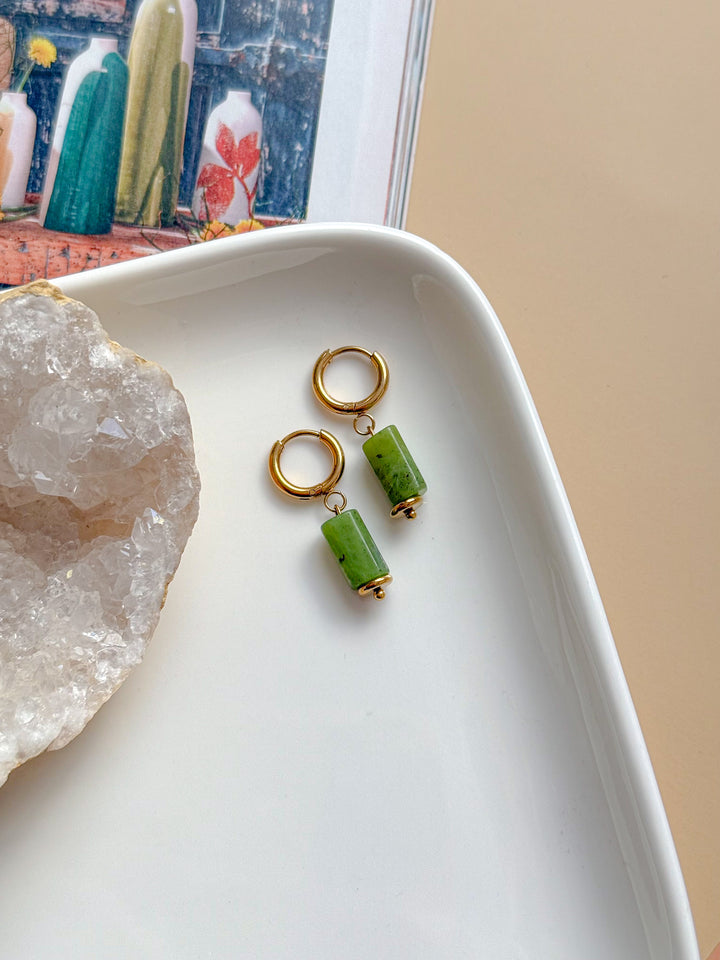 Boucles AURÉLIA Jade - Abondance, confiance en soi, force intérieure