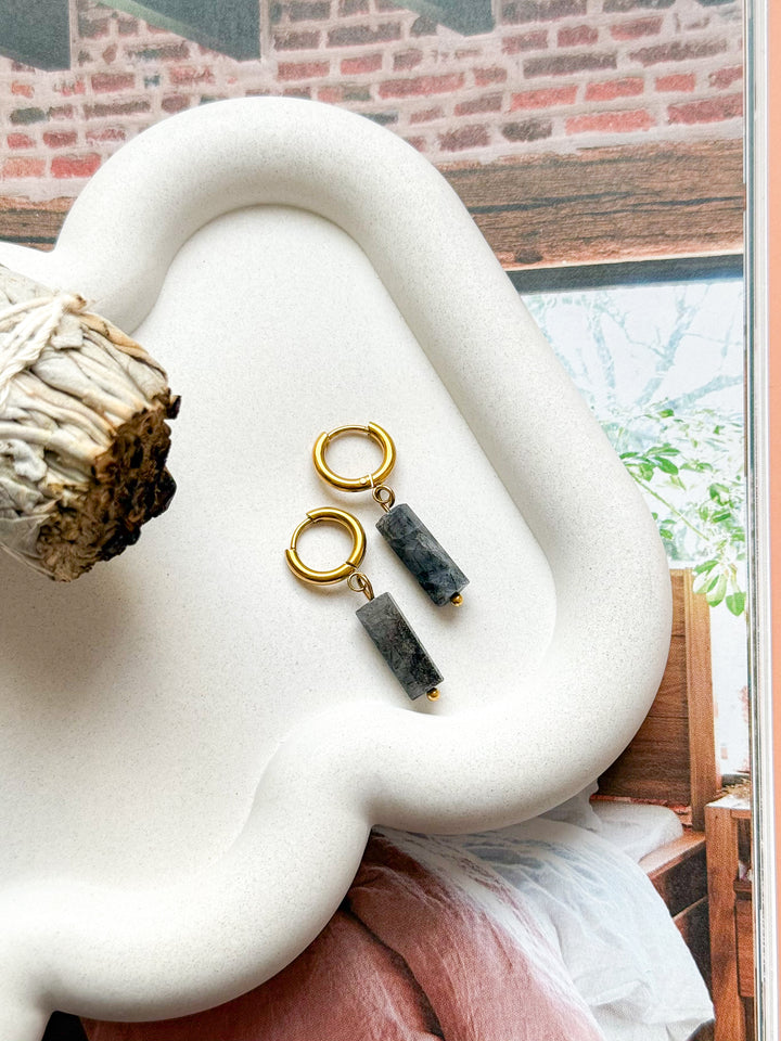 Boucles AURÉLIA Quartz Rutile - Énergie positive, clarté d'esprit, confiance en soi