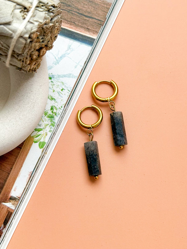 Boucles AURÉLIA Quartz Rutile - Énergie positive, clarté d'esprit, confiance en soi