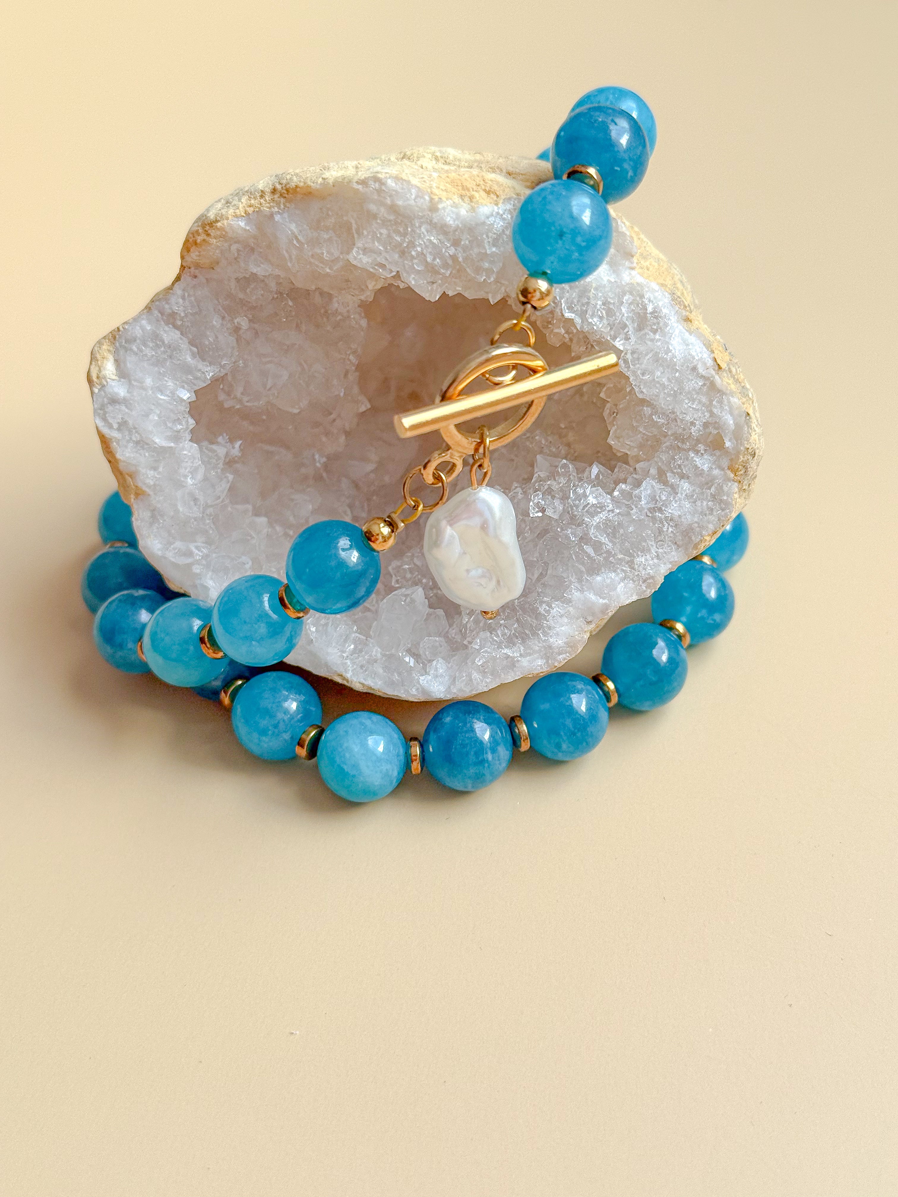 Collier DAHLIA Apatite - Clarté mentale, passage à l'action, expression de soi