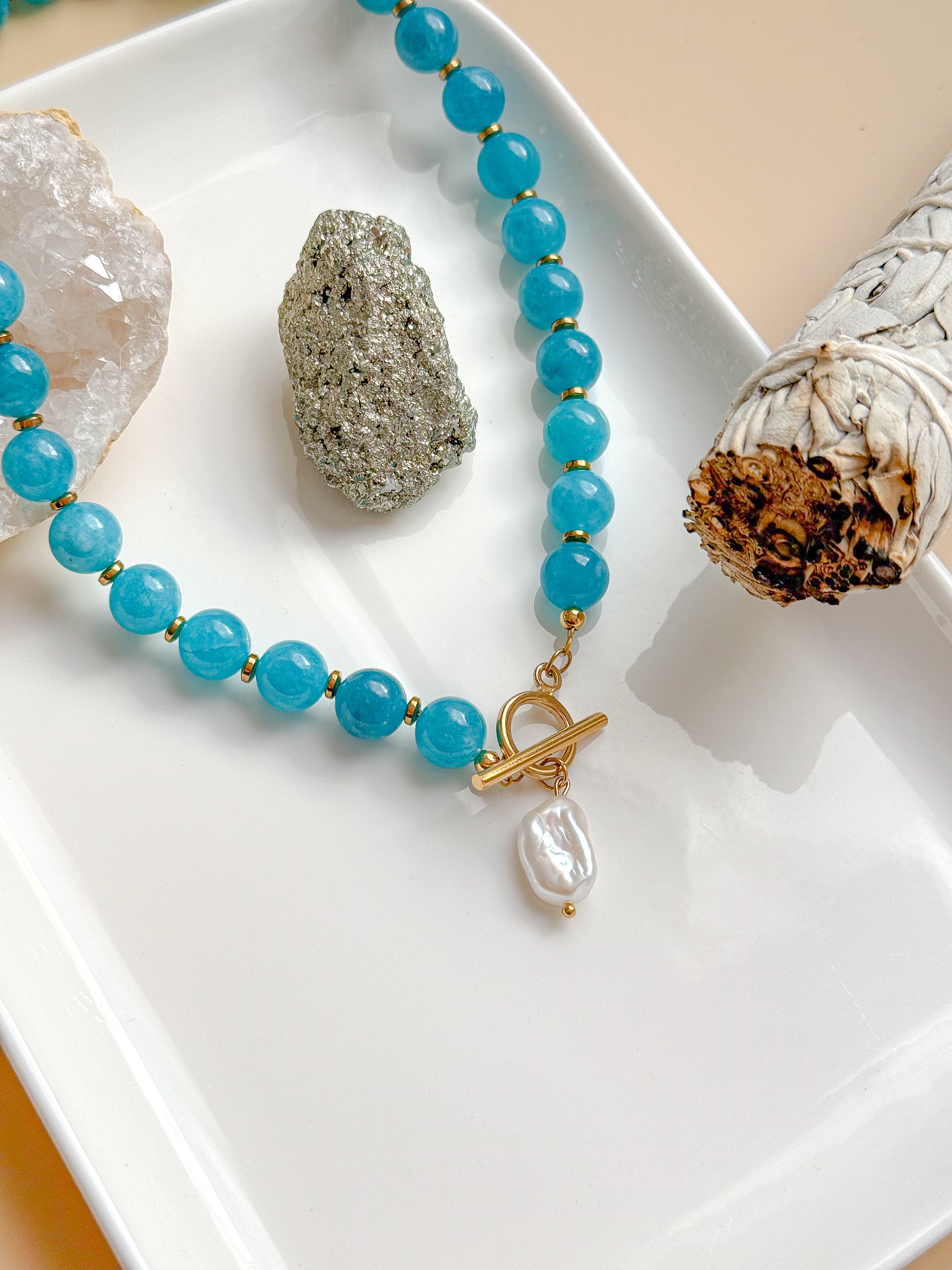 Collier DAHLIA Apatite - Clarté mentale, passage à l'action, expression de soi