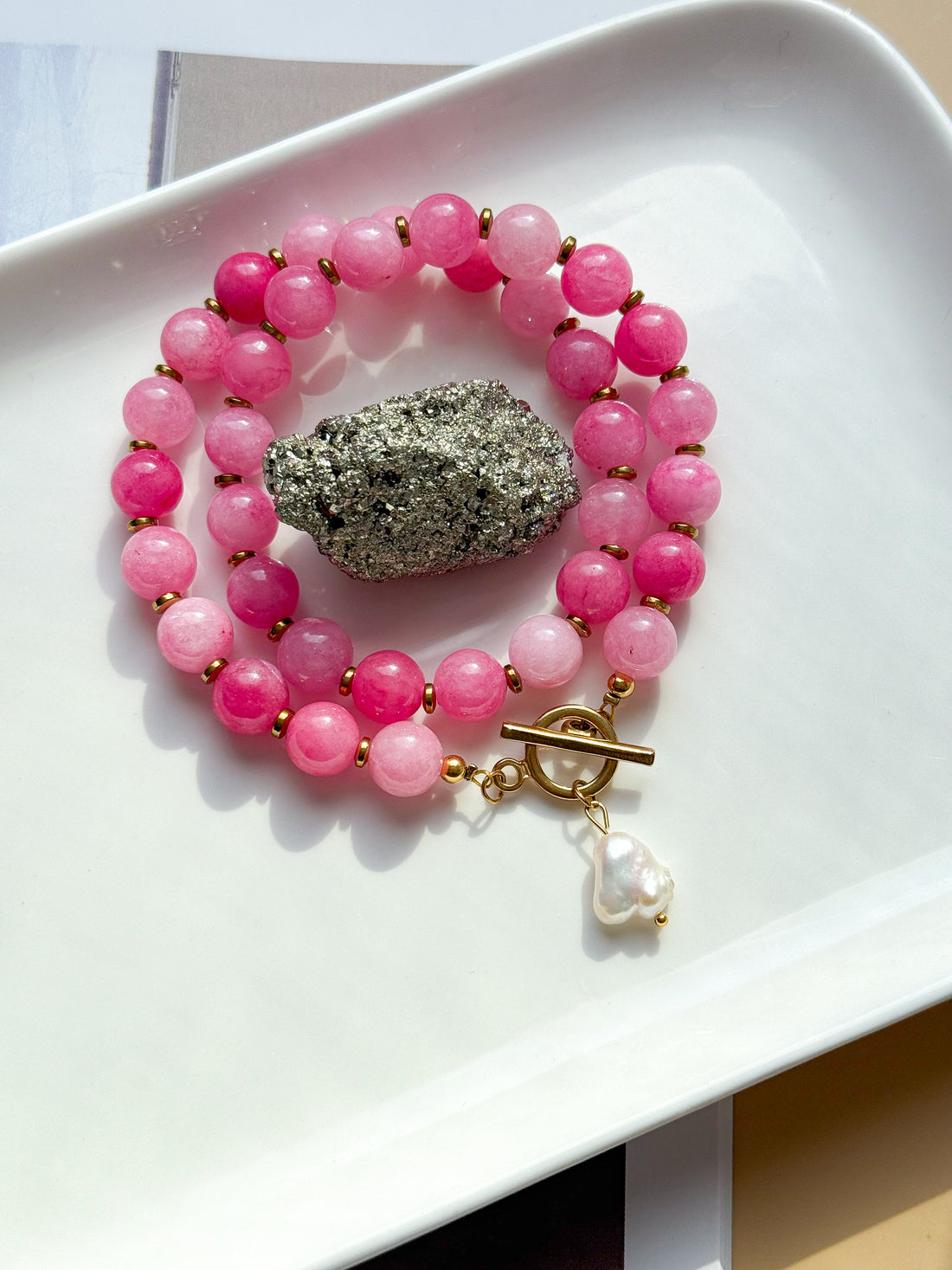 Collier DAHLIA Jade - Apaisement intérieur & amour de soi