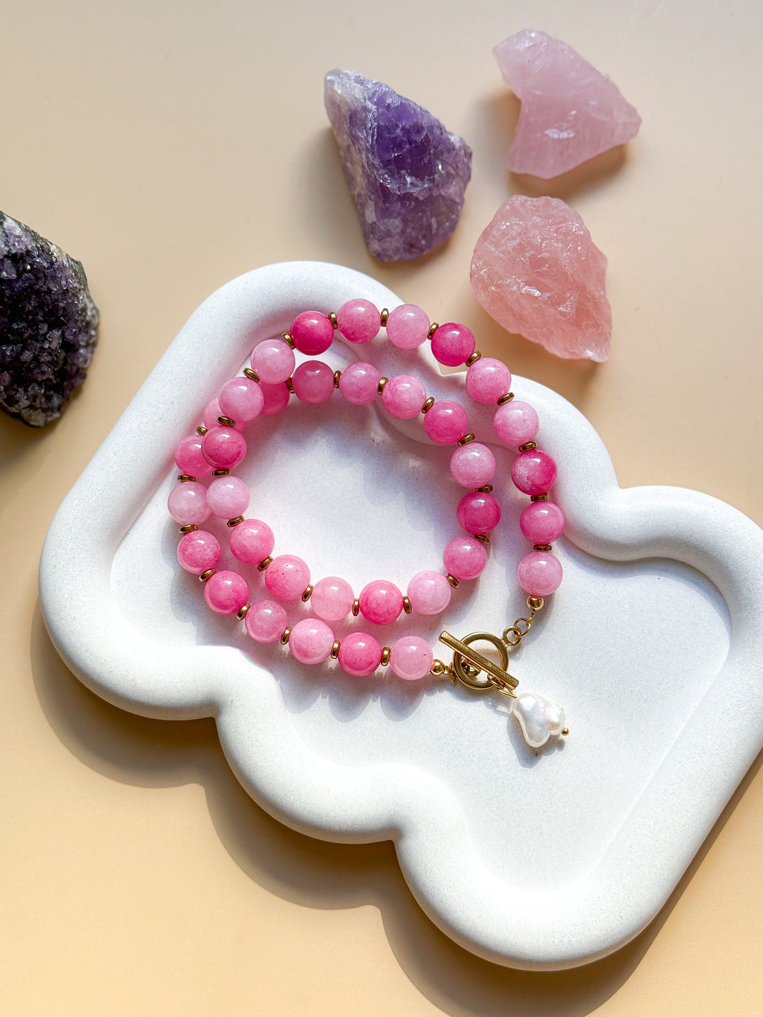 Collier DAHLIA Jade - Apaisement intérieur & amour de soi