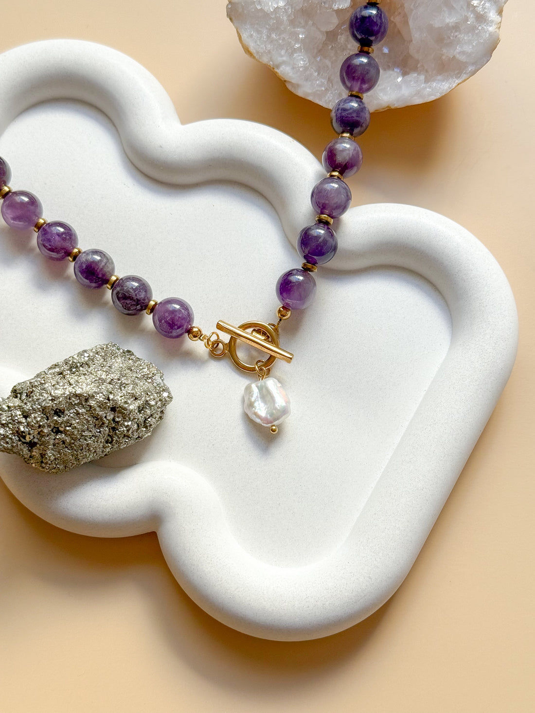 Collier DAHLIA Améthyste - Protection, apaisement émotionnel, clarté mentale