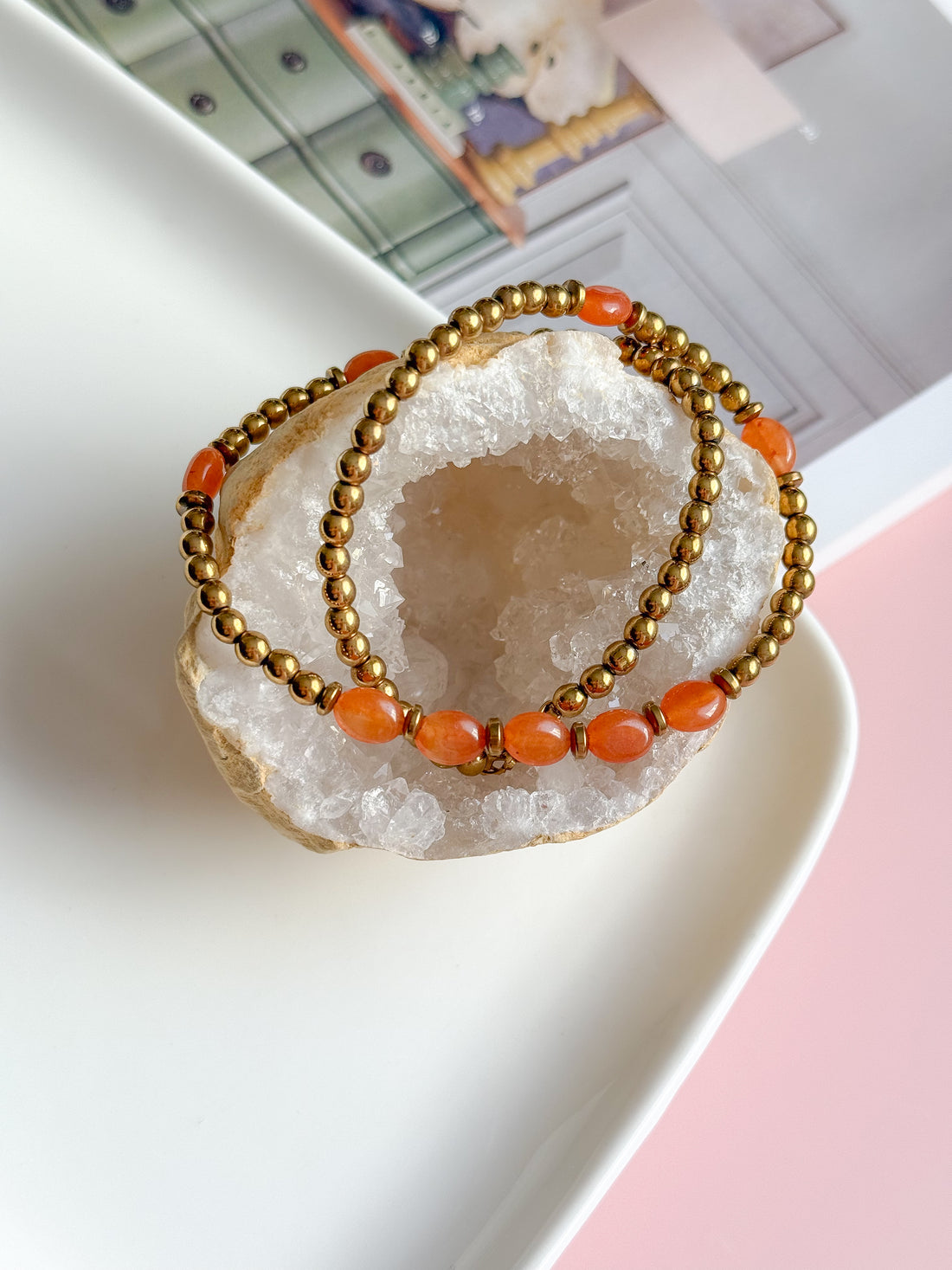 Collier AZALÉE Aventurine orange - Motivation, créativité, passage à l'action