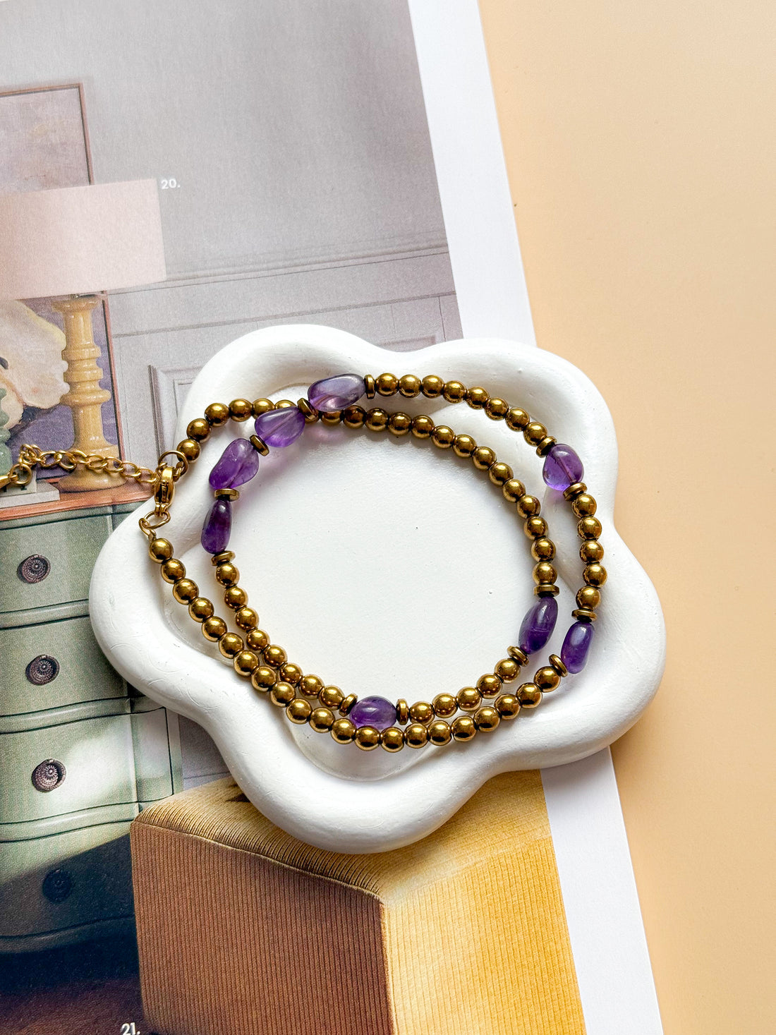 Collier AZALÉE Améthyste - Protection, apaisement émotionnel, lâcher-prise