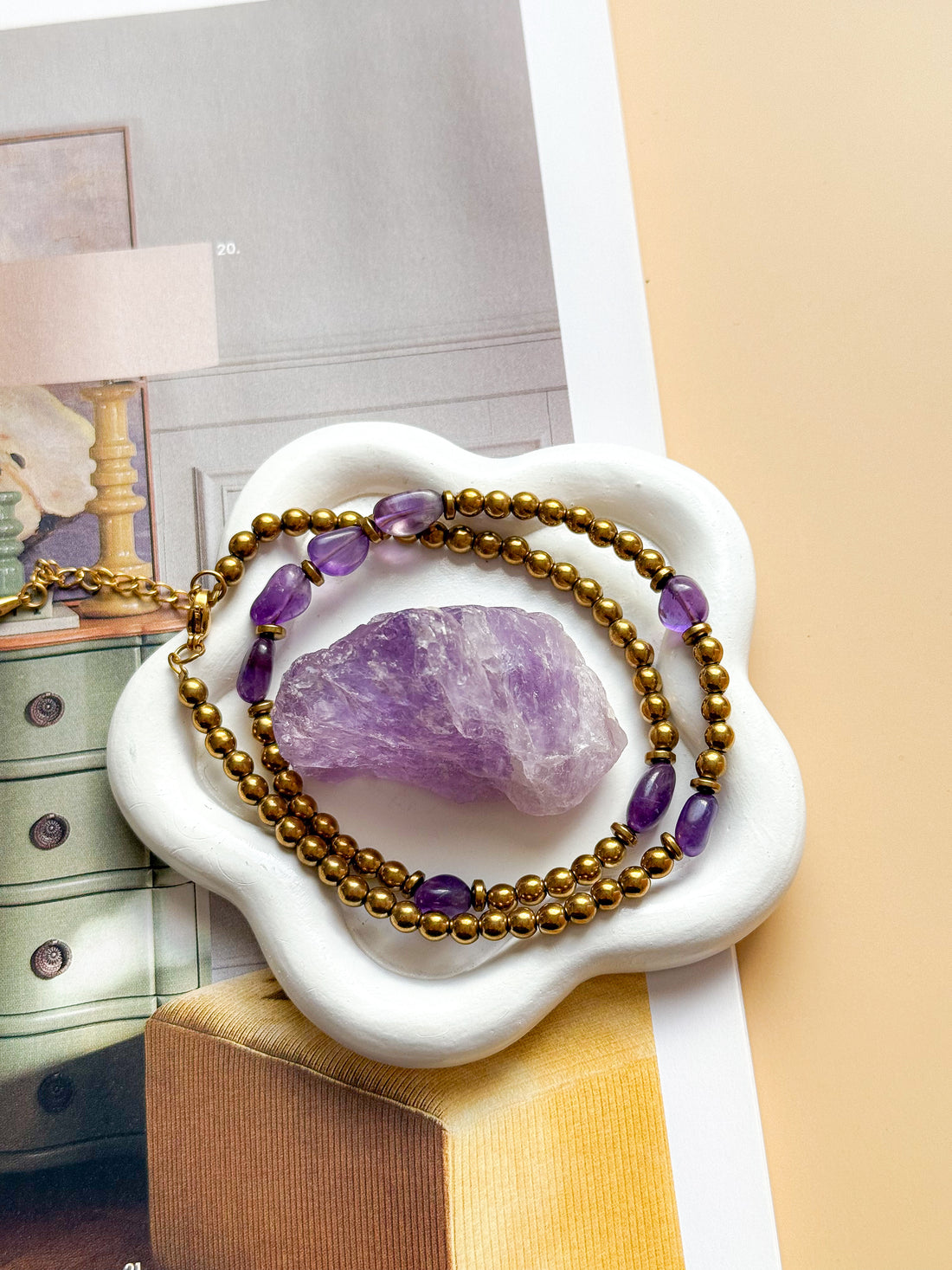 Collier AZALÉE Améthyste - Protection, apaisement émotionnel, lâcher-prise