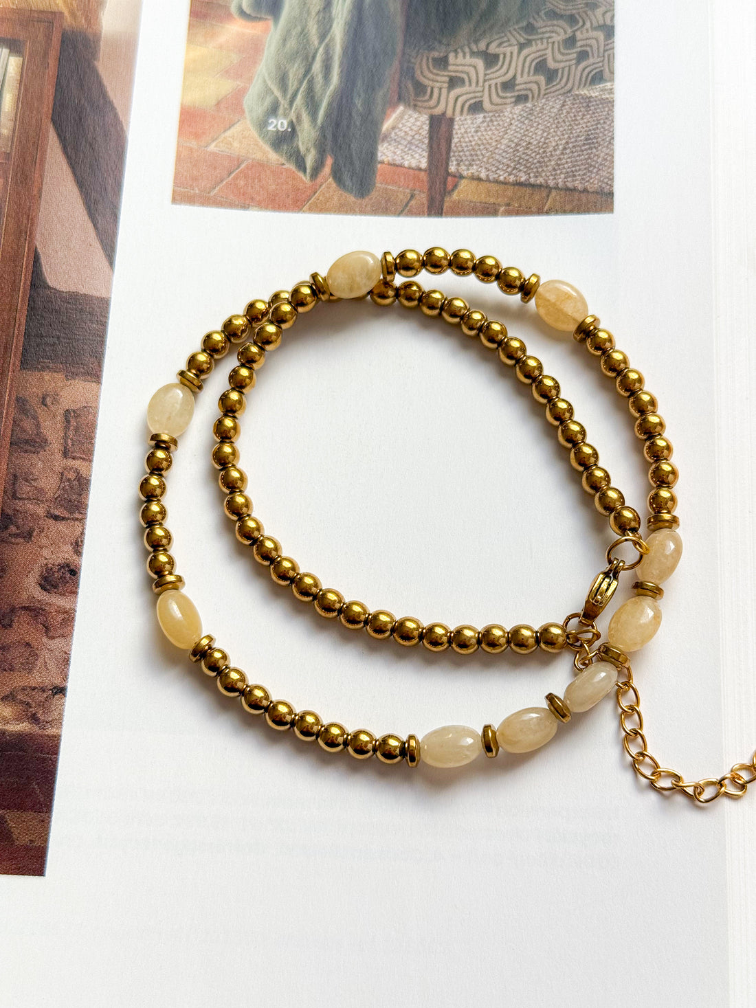 Collier AZALÉE Aventurine jaune - Créativité, optimisme, confiance en soi