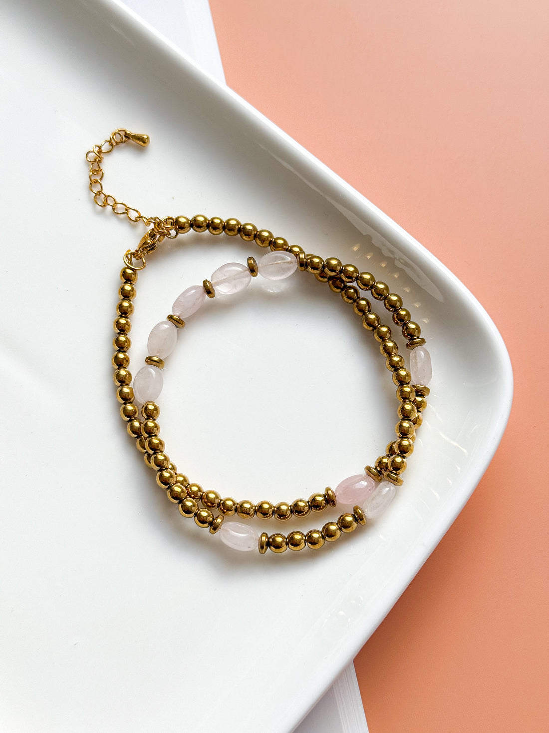 Collier AZALÉE Quartz rose - Ouverture du coeur, confiance en soi, libération