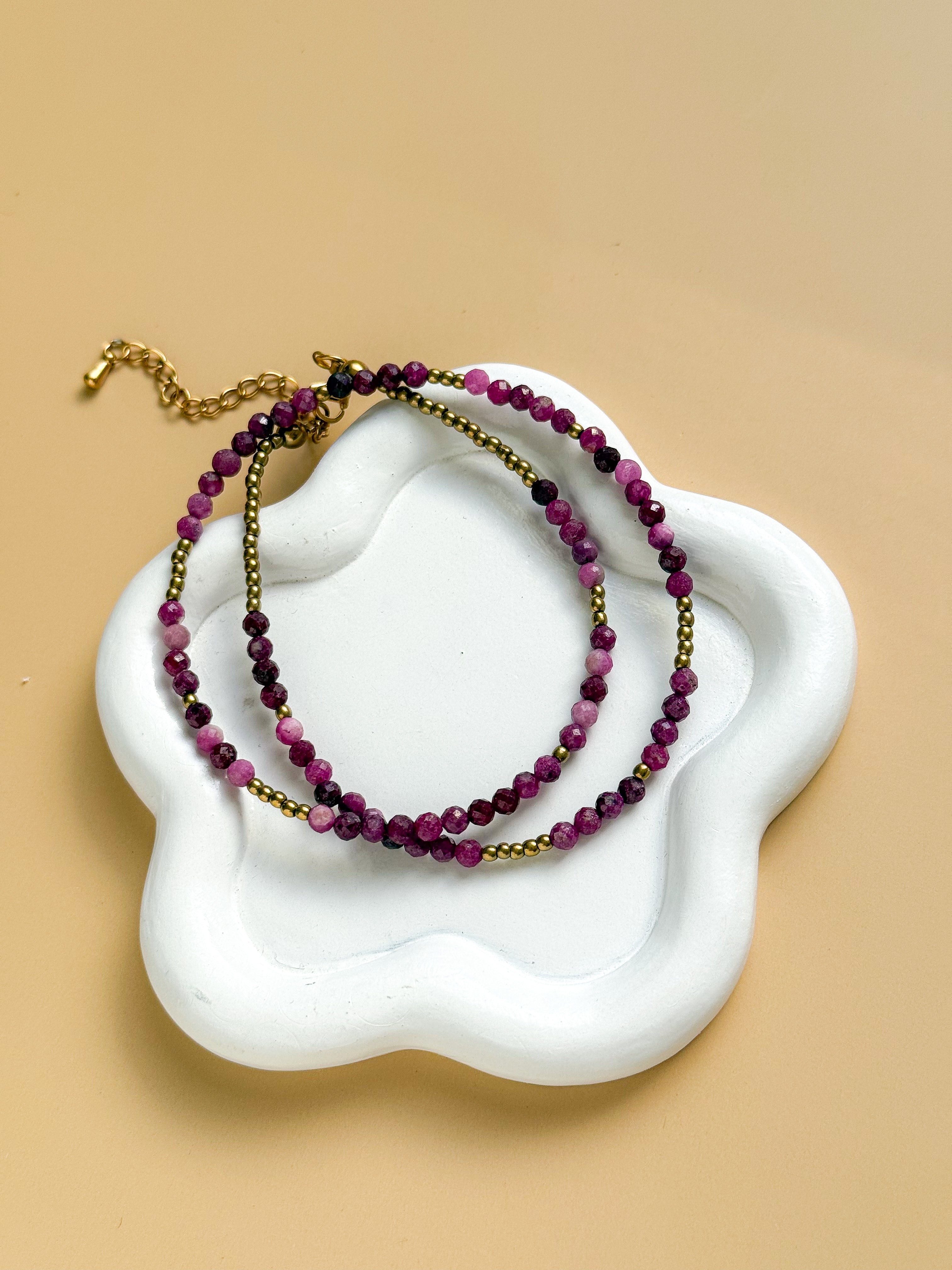 Collier IRIS Rubis - Feu intérieur, passion, affirmation de soi, courage