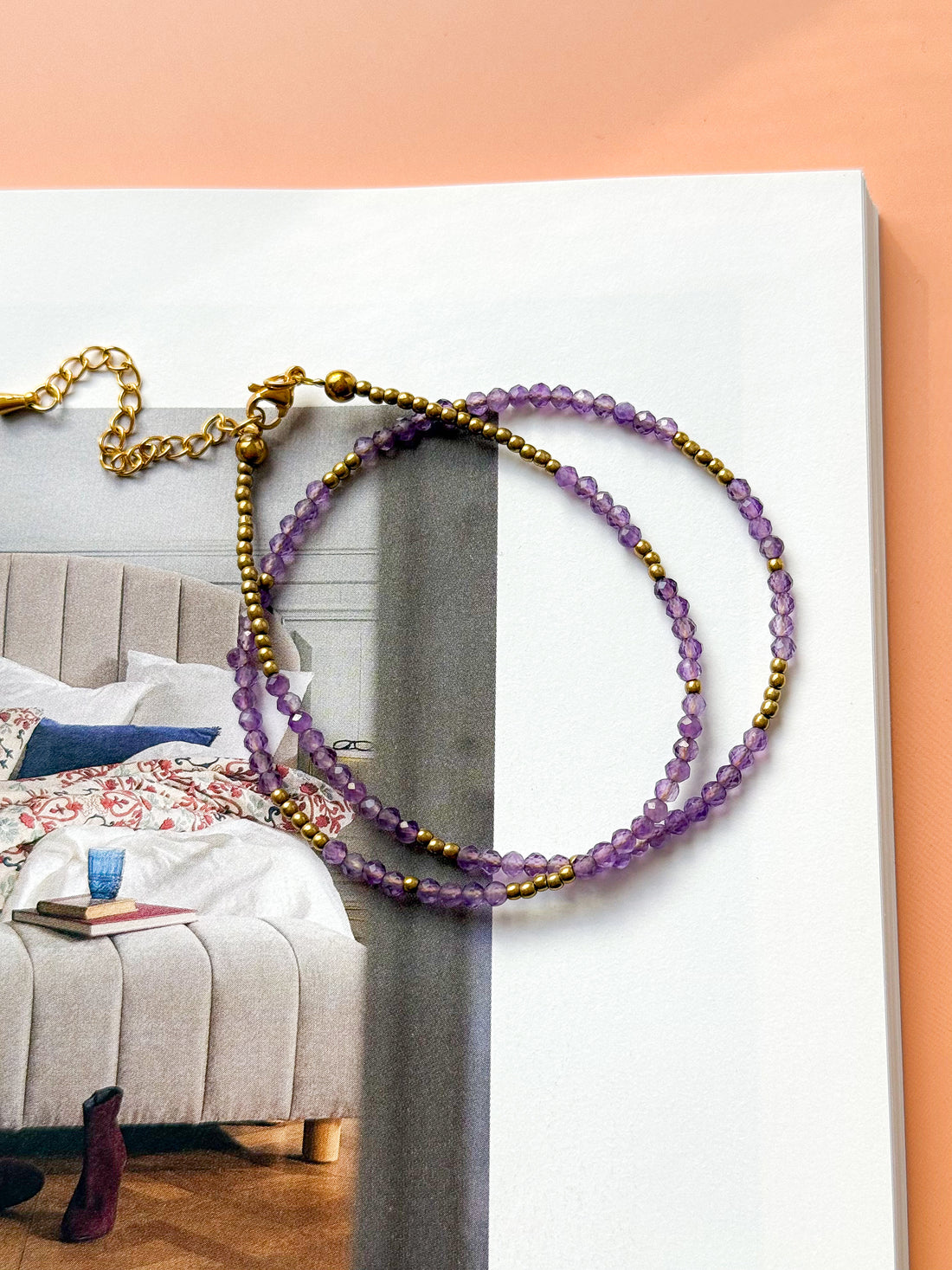 Collier IRIS Améthyste - Lâcher-prise, protection, apaisement du stress