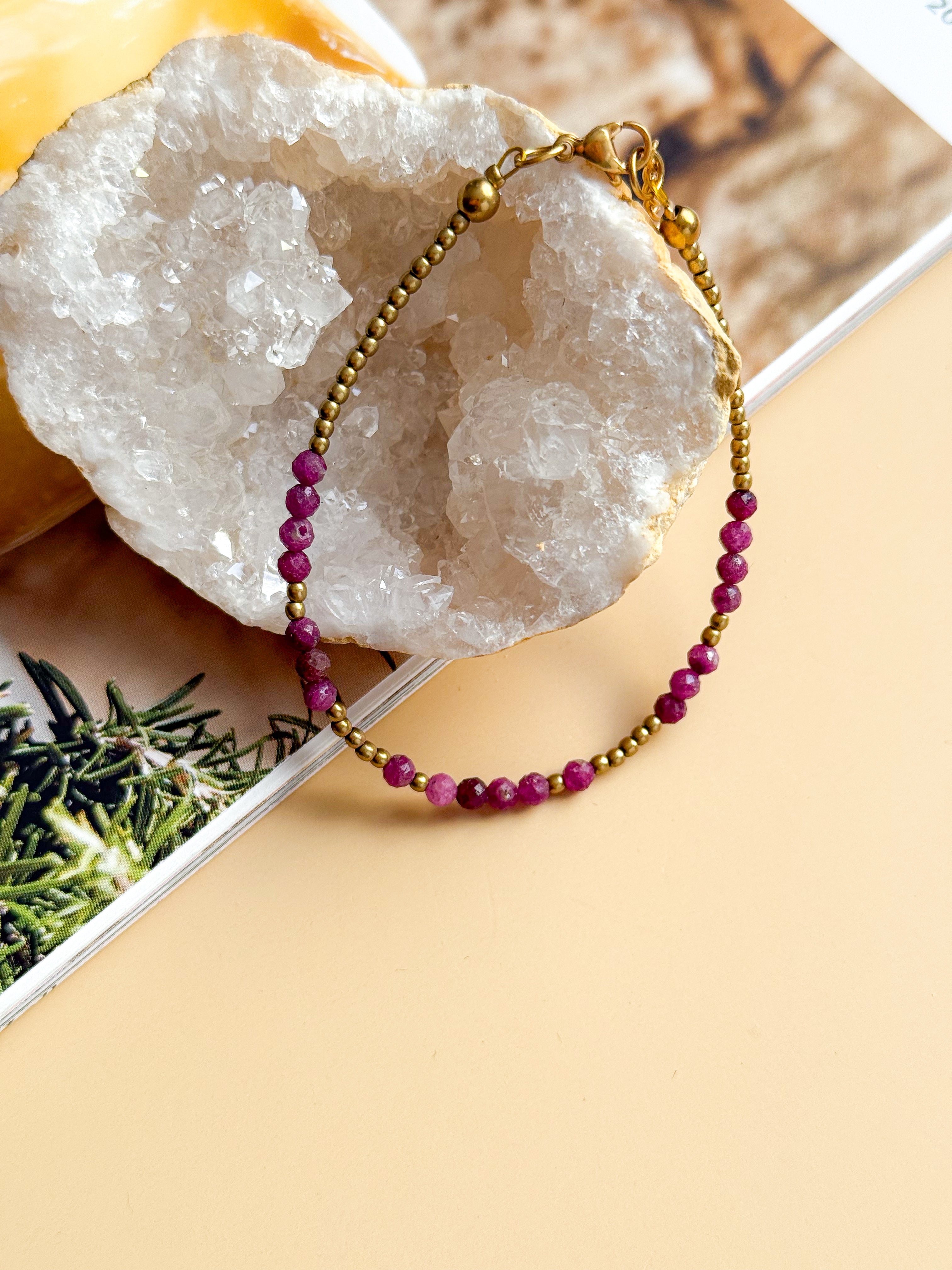 Bracelet IRIS Rubis - Feu intérieur, passion, affirmation de soi, courage