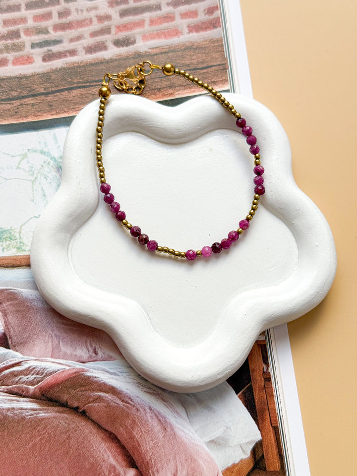 Bracelet IRIS Rubis - Feu intérieur, passion, affirmation de soi, courage