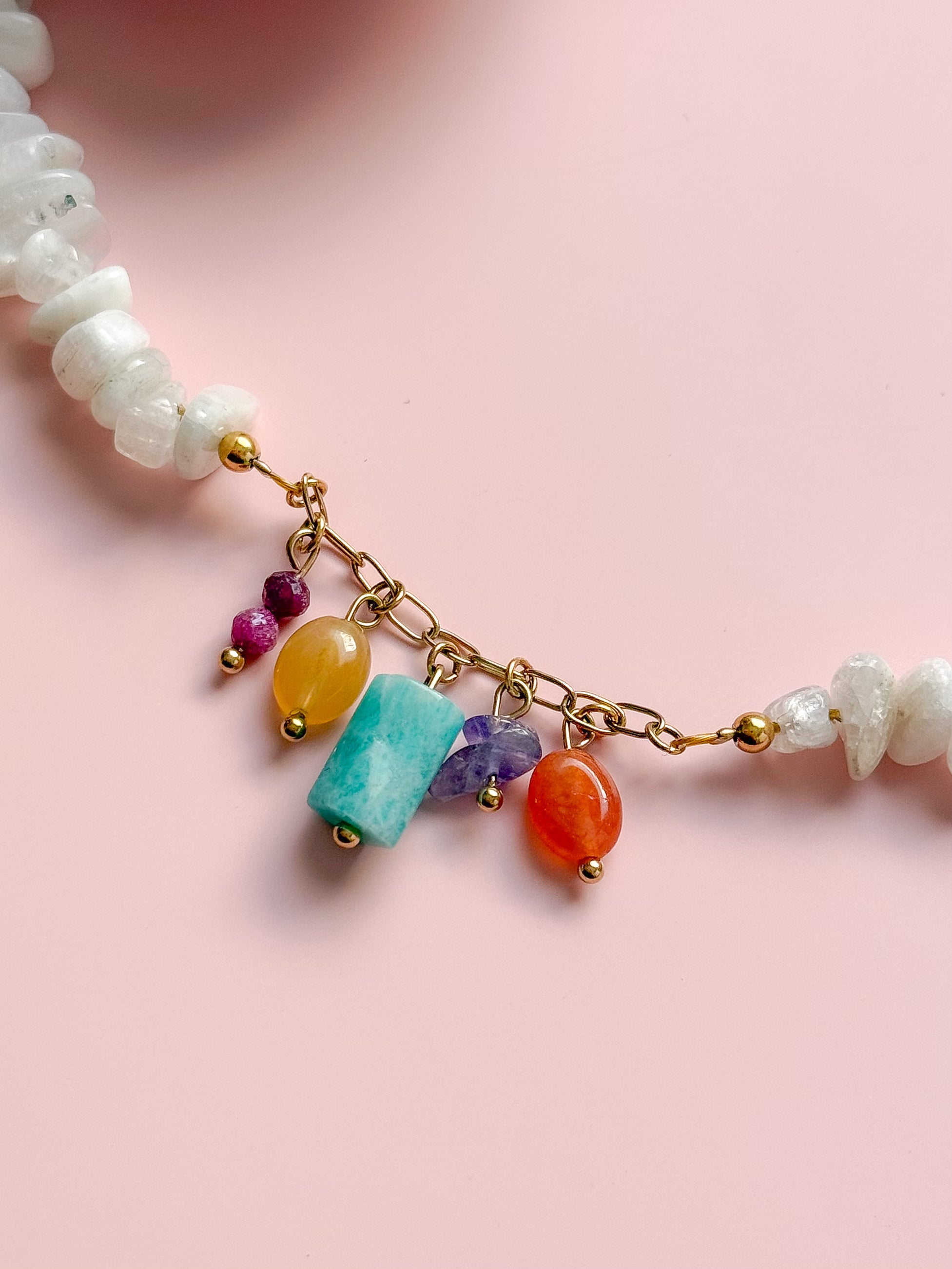 Collier MAGNOLIA base Pierre de Lune - Confiance en soi, intuition, motivation