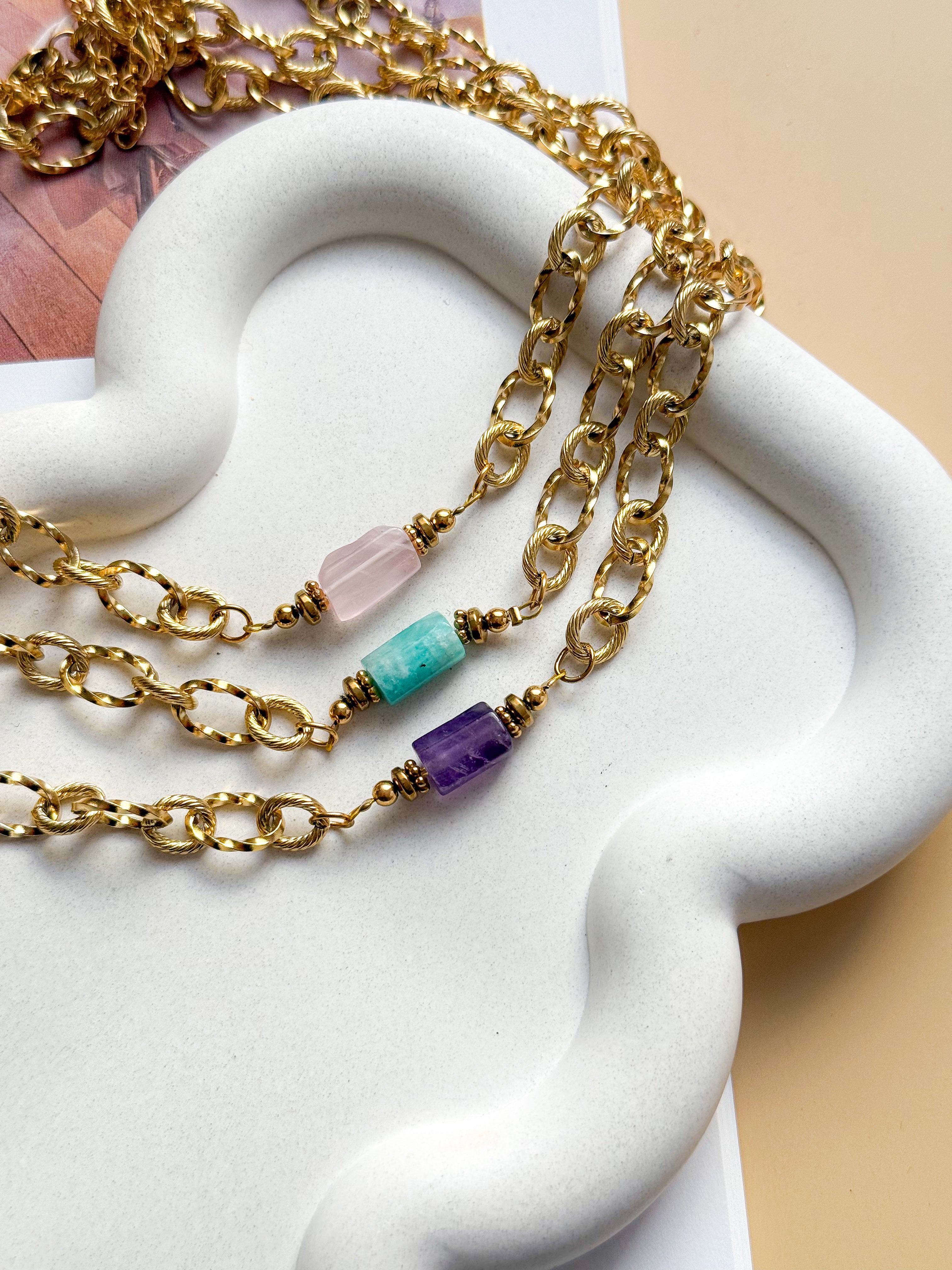 Collier LILAS Quartz rose - Confiance en soi, libération émotionnelle, ouverture du coeur