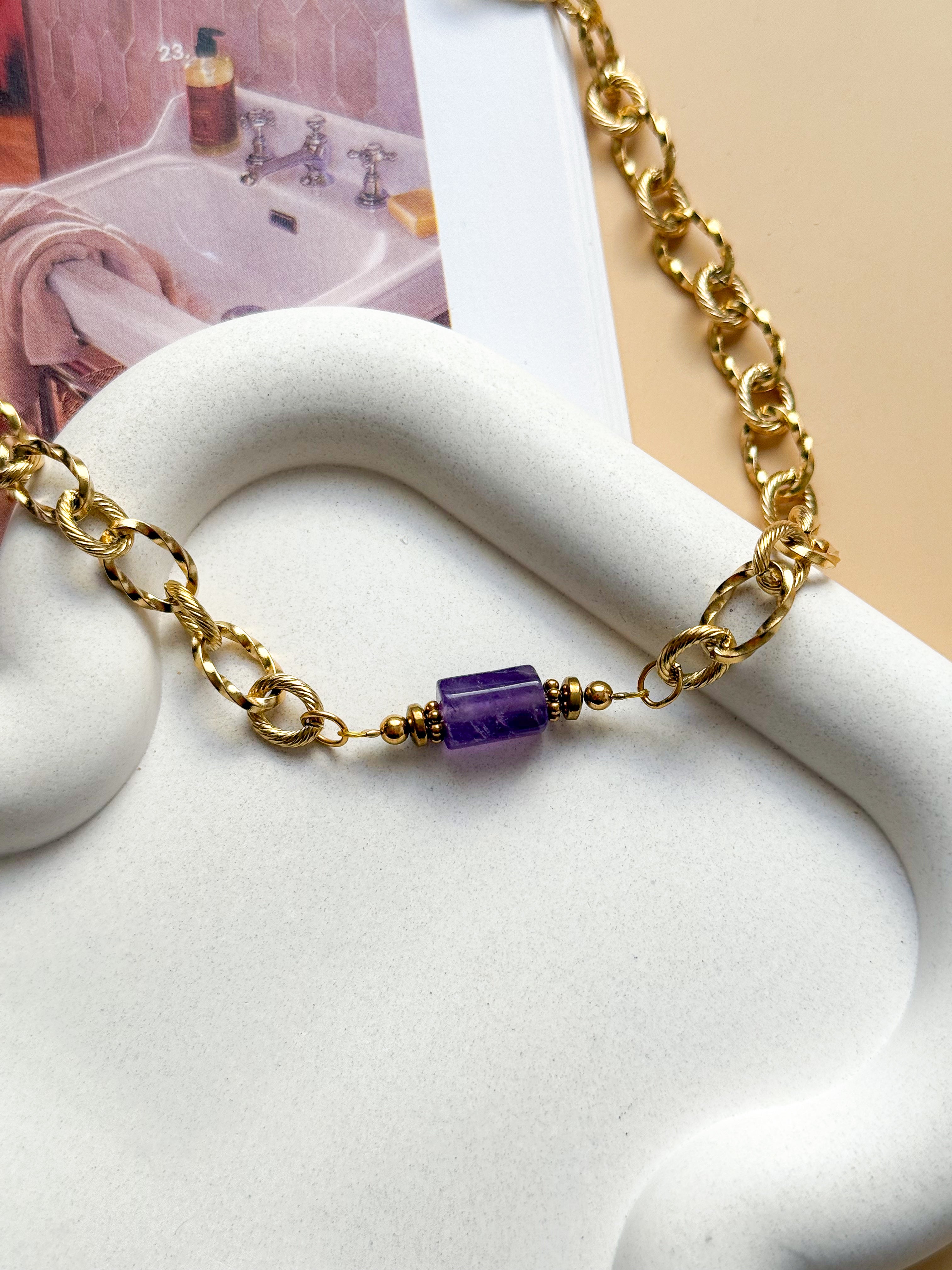 Collier LILAS Améthyste - Lâcher-prise, clarté intérieure, protection