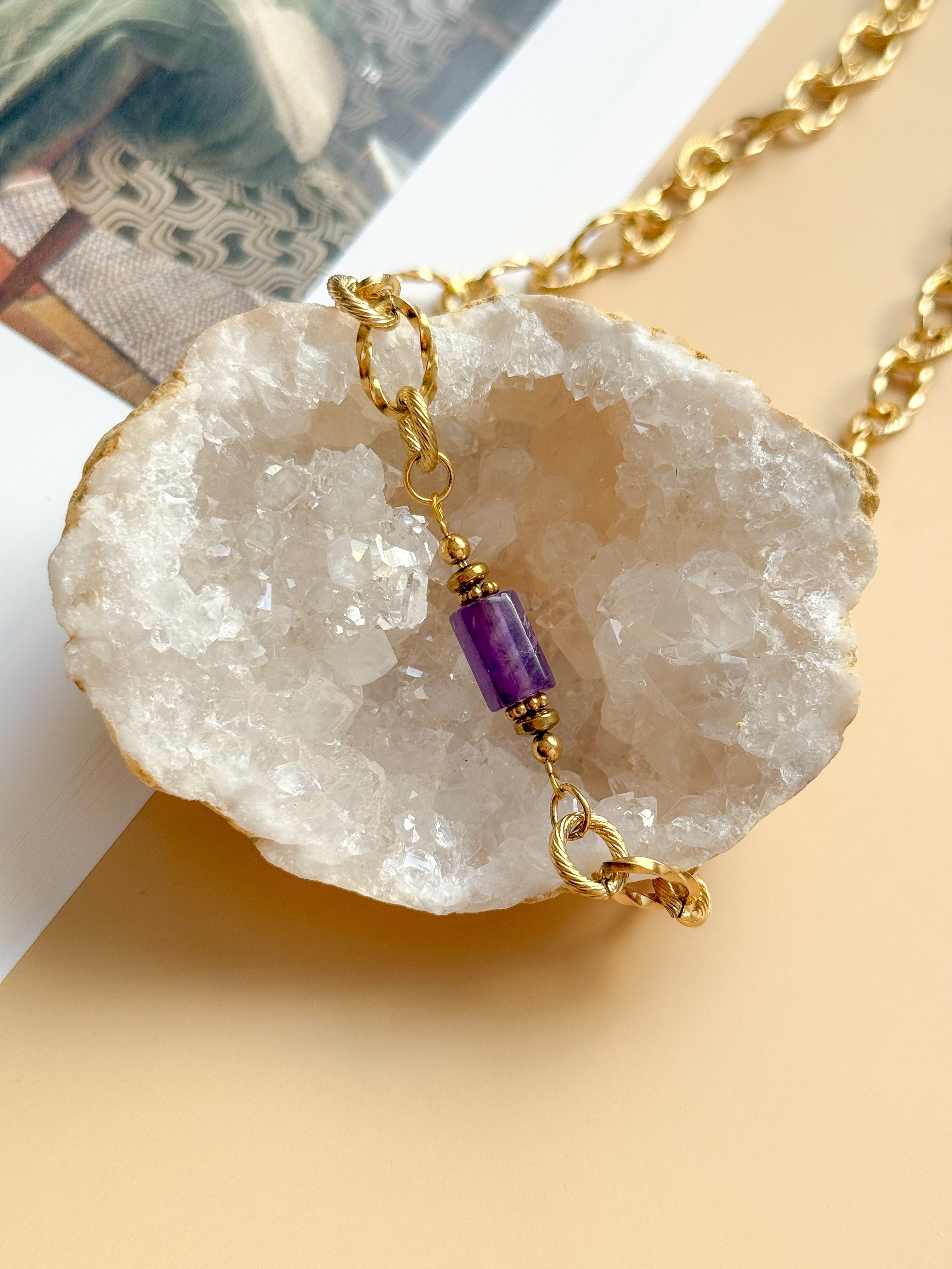 Collier LILAS Améthyste - Lâcher-prise, clarté intérieure, protection