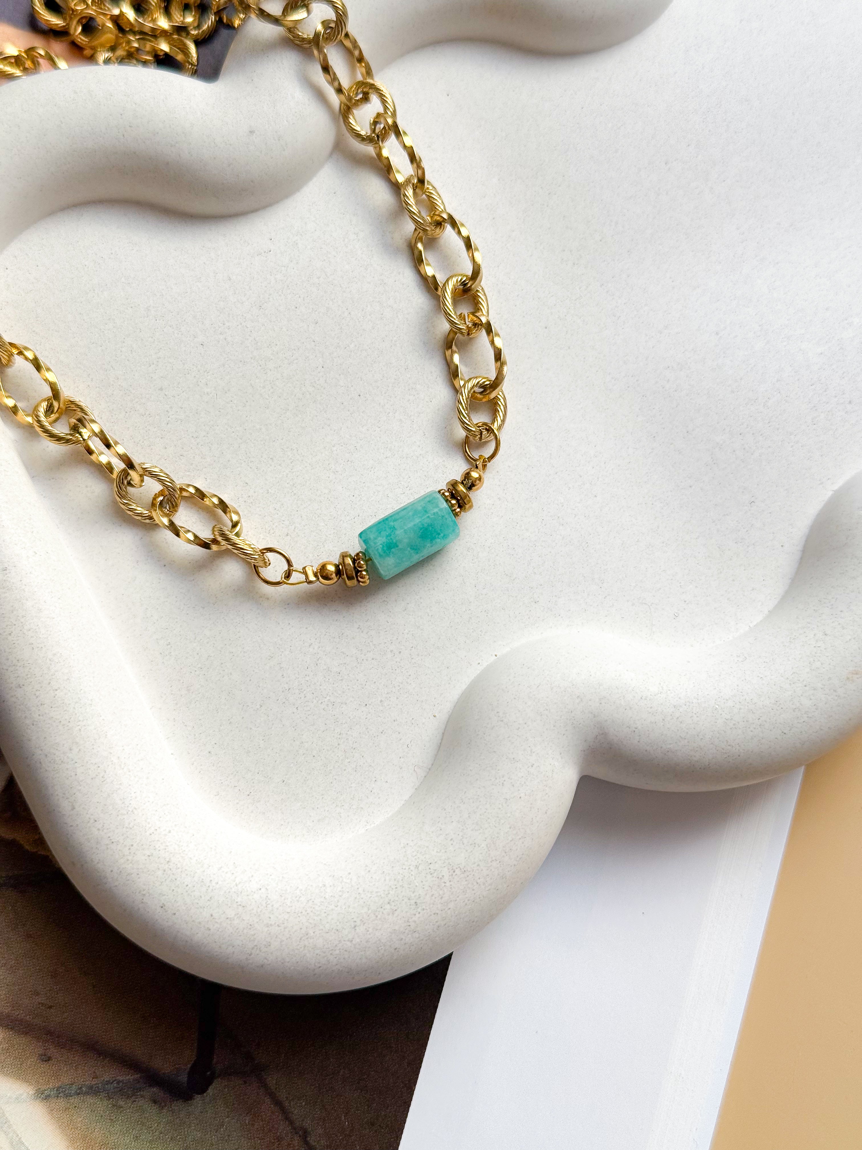 Collier LILAS Amazonite - Équilibre émotionnel, stabilité, communication