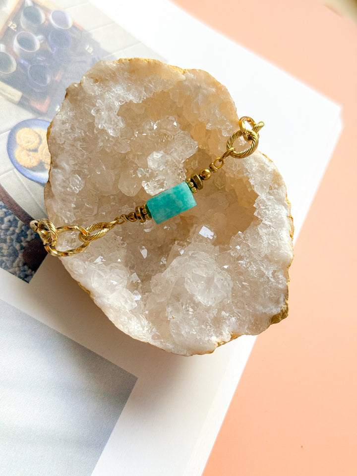 Bracelet LILAS Amazonite - Équilibre émotionnel, stabilité, communication