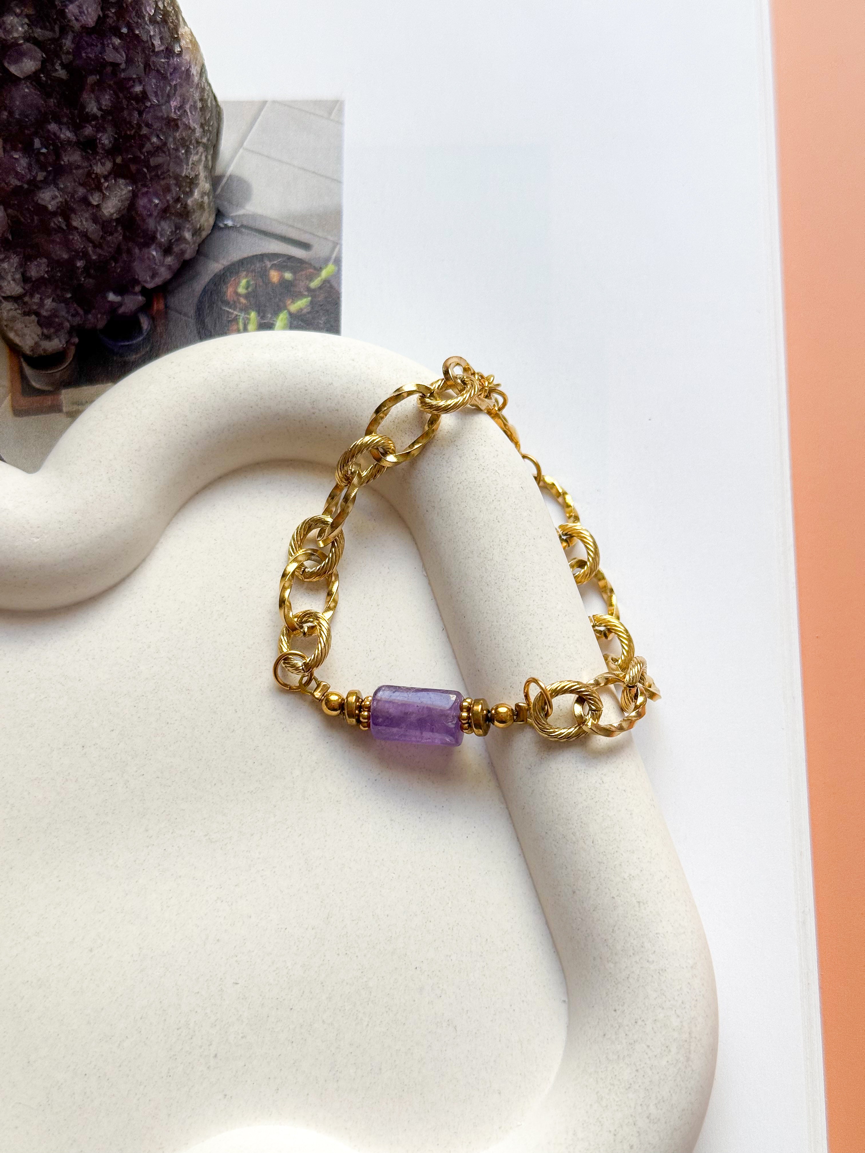 Bracelet LILAS Améthyste - Lâcher-prise, clarté intérieure, protection