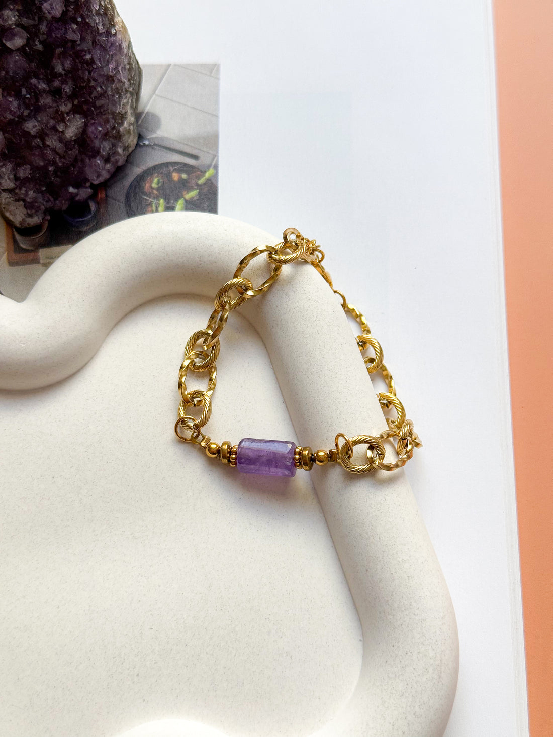 Bracelet LILAS Améthyste - Lâcher-prise, clarté intérieure, protection