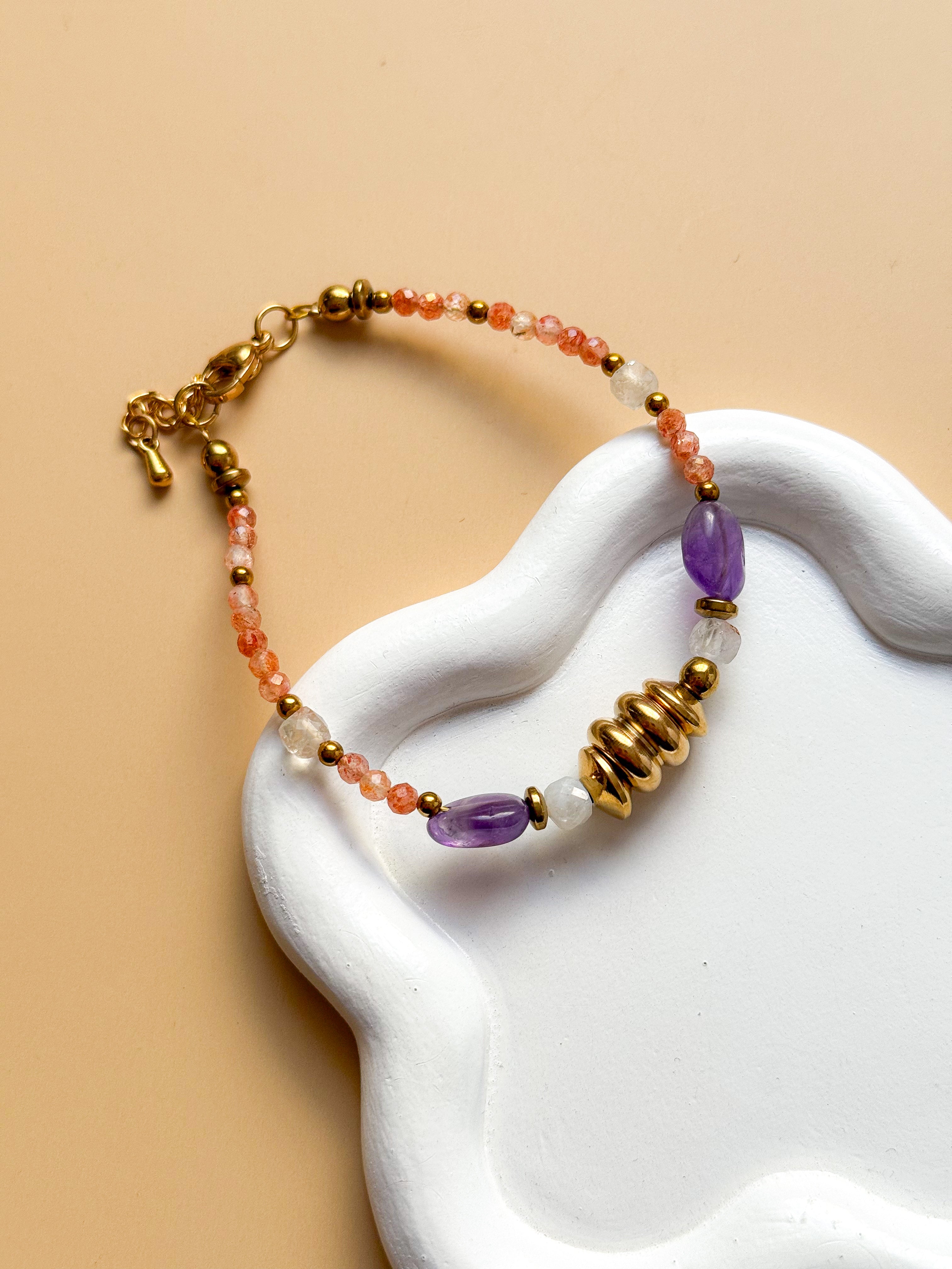 Bracelet FREESIA base Pierre de Soleil - Optimisme, joie intérieure, apaisement