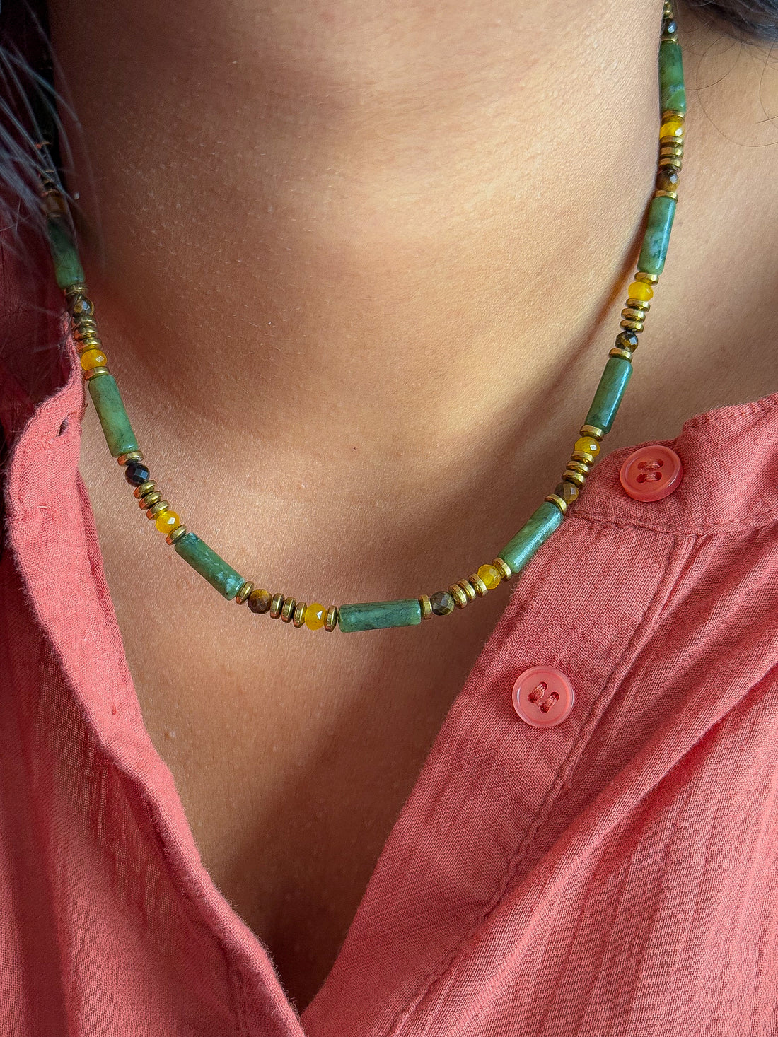 Collier BARBARA Aventurine - Chance, protection & optimisme