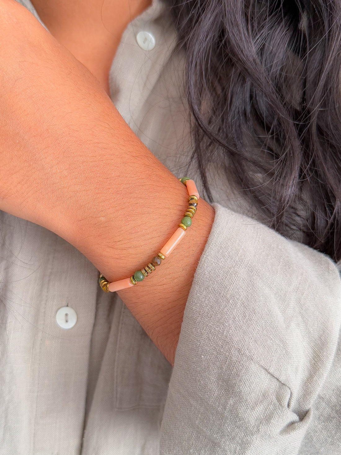 Bracelet BARBARA Quartz rose - Amour de soi, protection énergétique & lâcher-prise