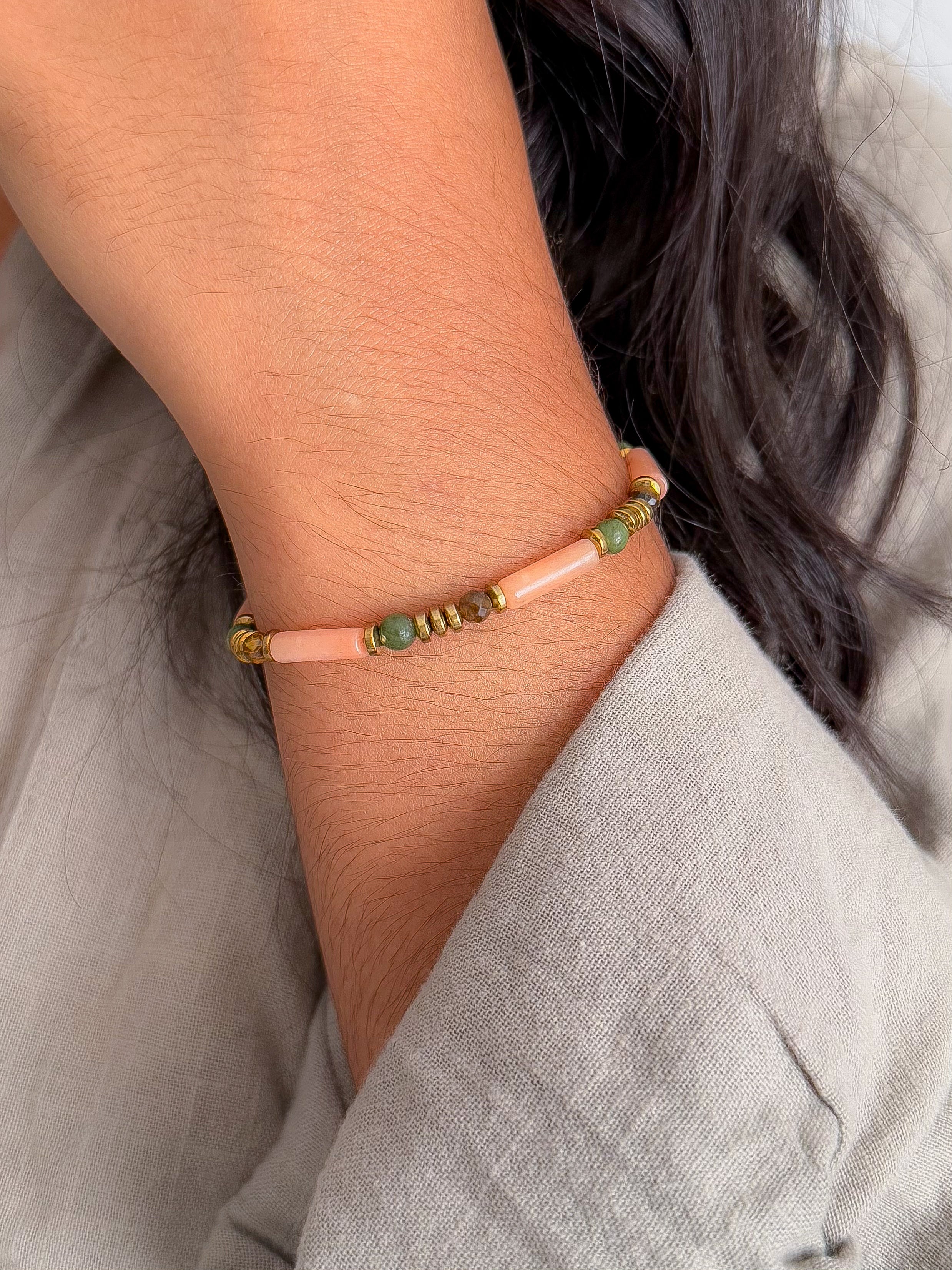 Bracelet BARBARA Quartz rose - Amour de soi, protection énergétique & lâcher-prise